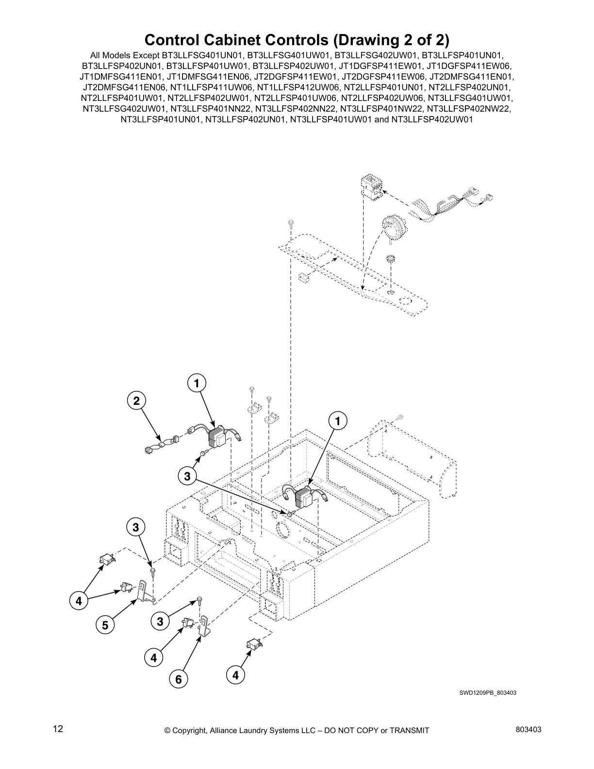 Control Cabinet Controls (Drawing 2 of 2)