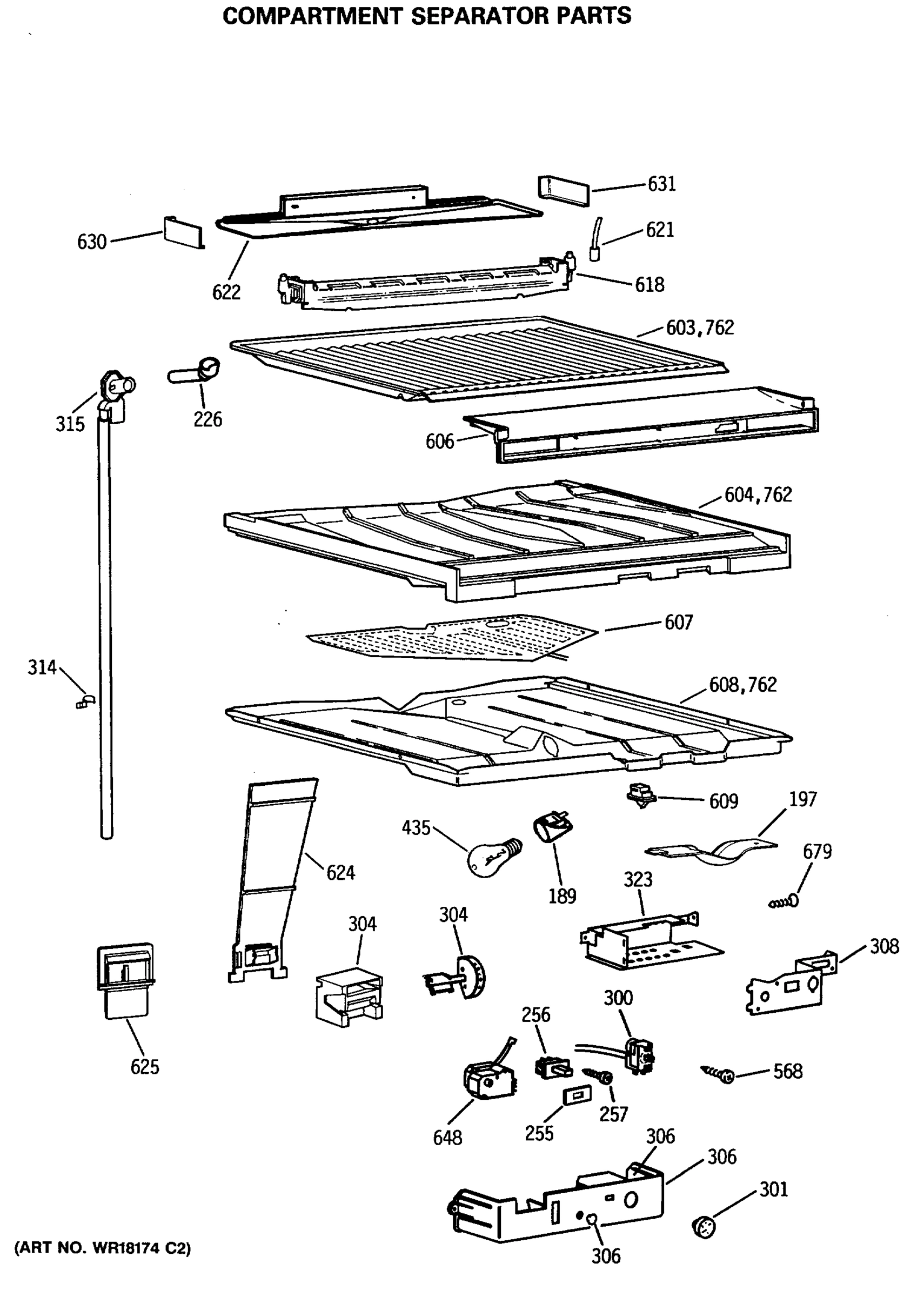 COMPARTMENT SEPARATOR PARTS