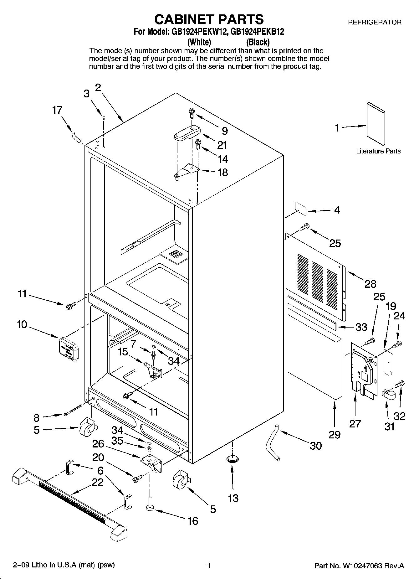01 - CABINET PARTS