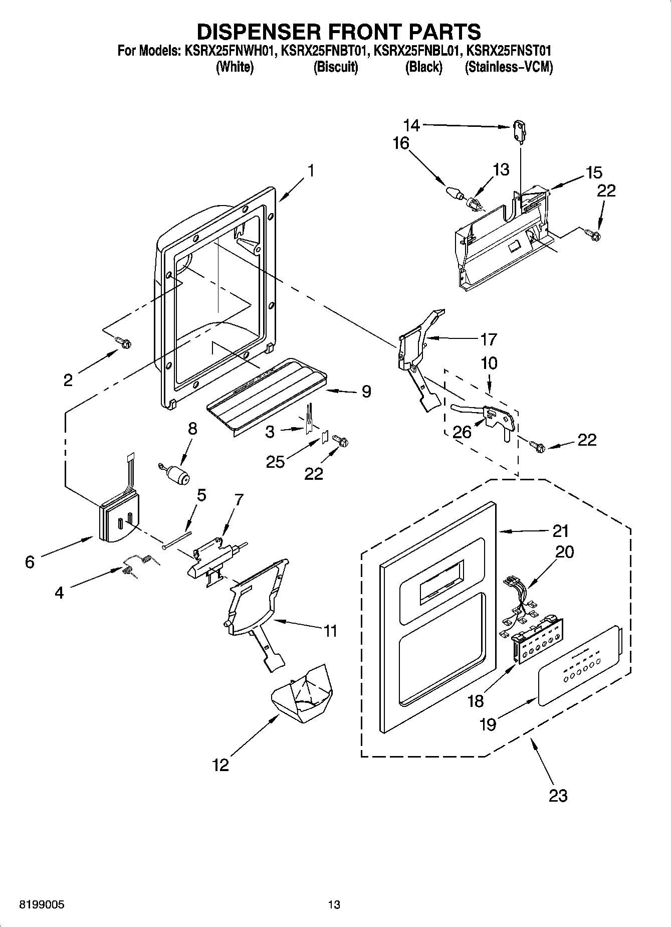 08 - DISPENSER FRONT PARTS