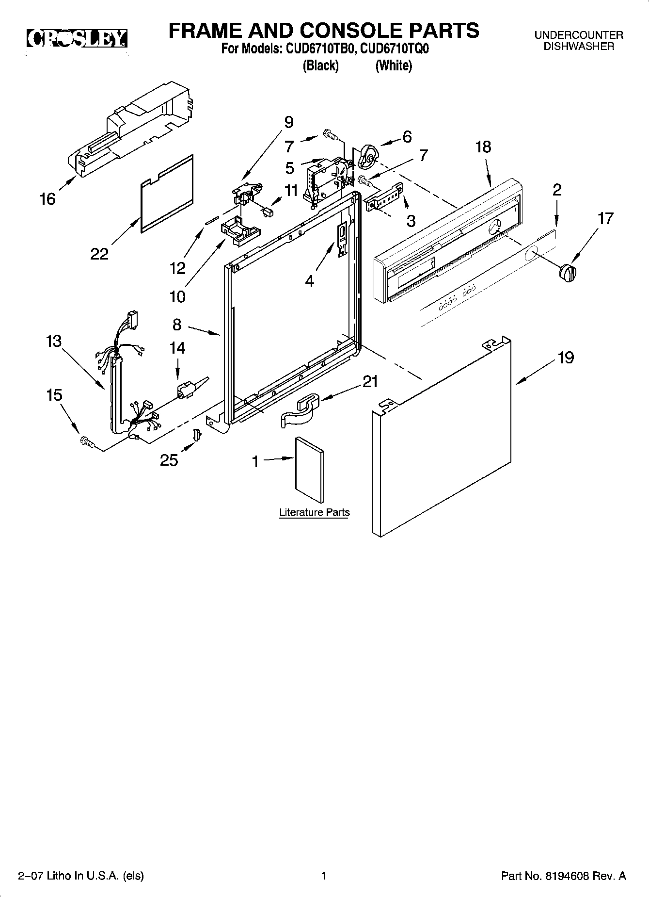 01 - FRAME AND CONSOLE PARTS