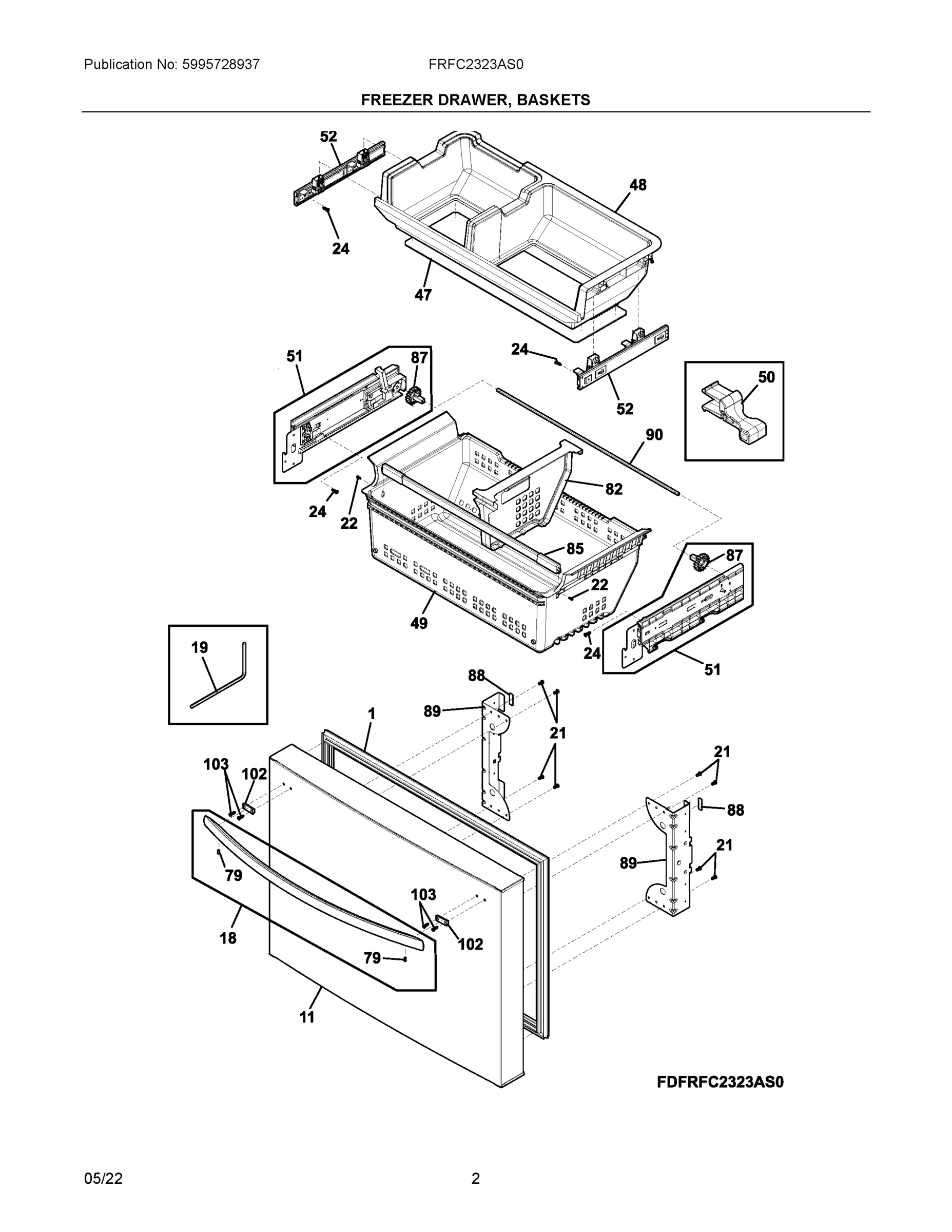 02 - FREEZER DRAWER, BASKETS