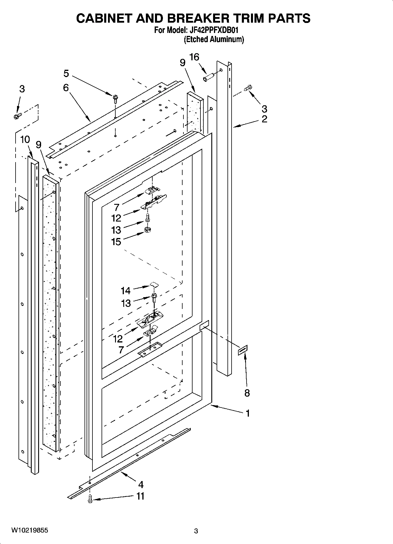 02 - CABINET AND BREAKER TRIM PARTS