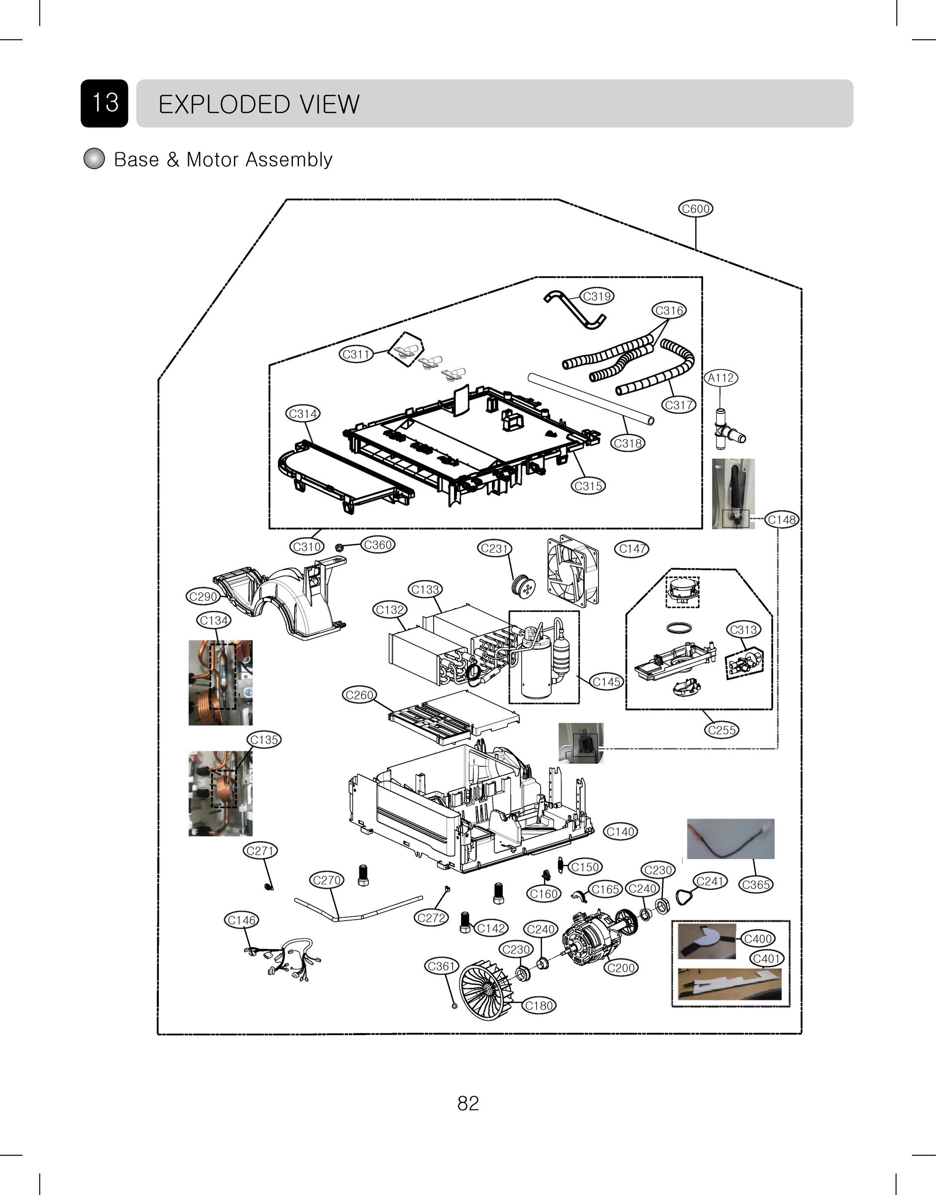 BASE & MOTOR ASSEMBLY