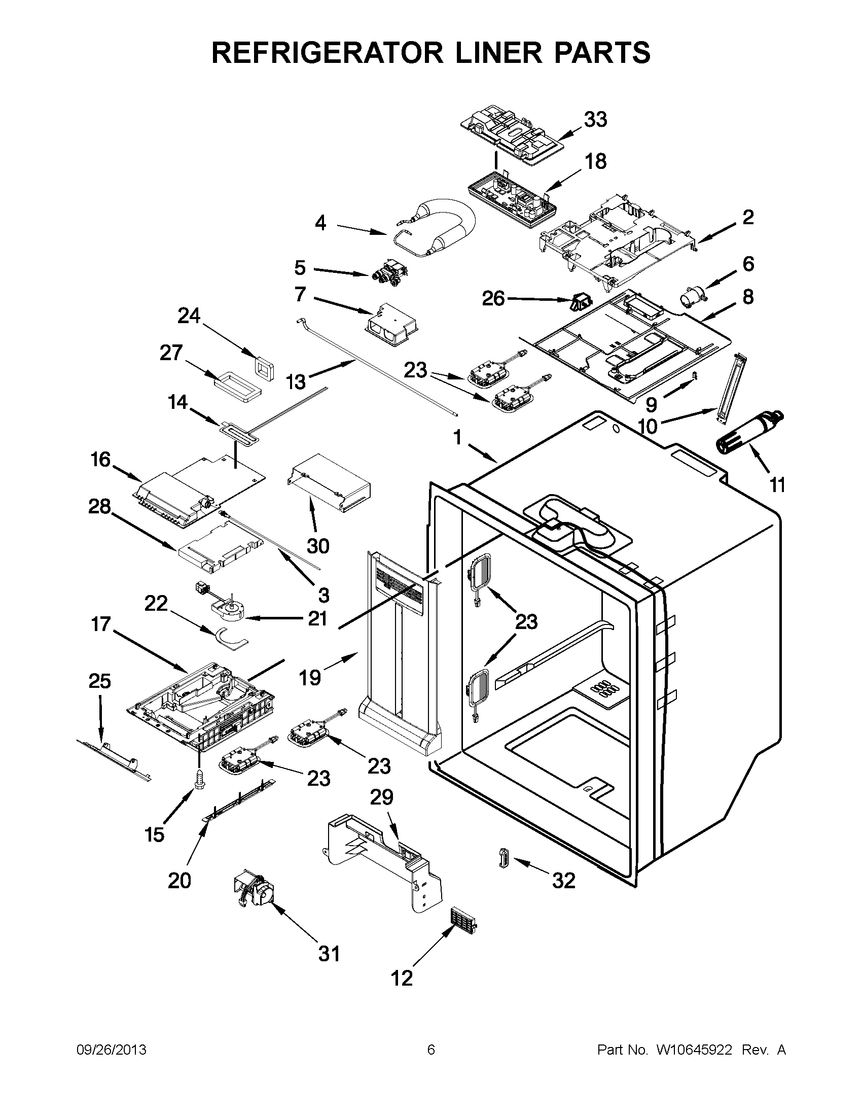 04 - REFRIGERATOR LINER PARTS