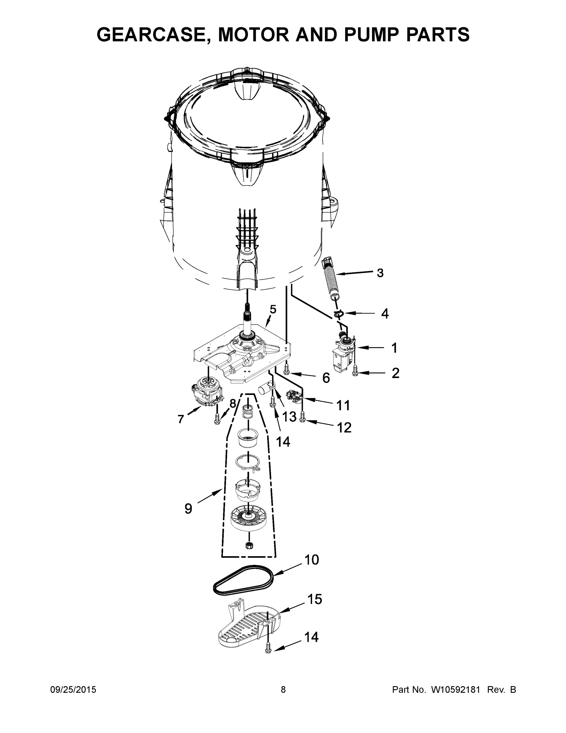 05 - GEARCASE, MOTOR AND PUMP PARTS