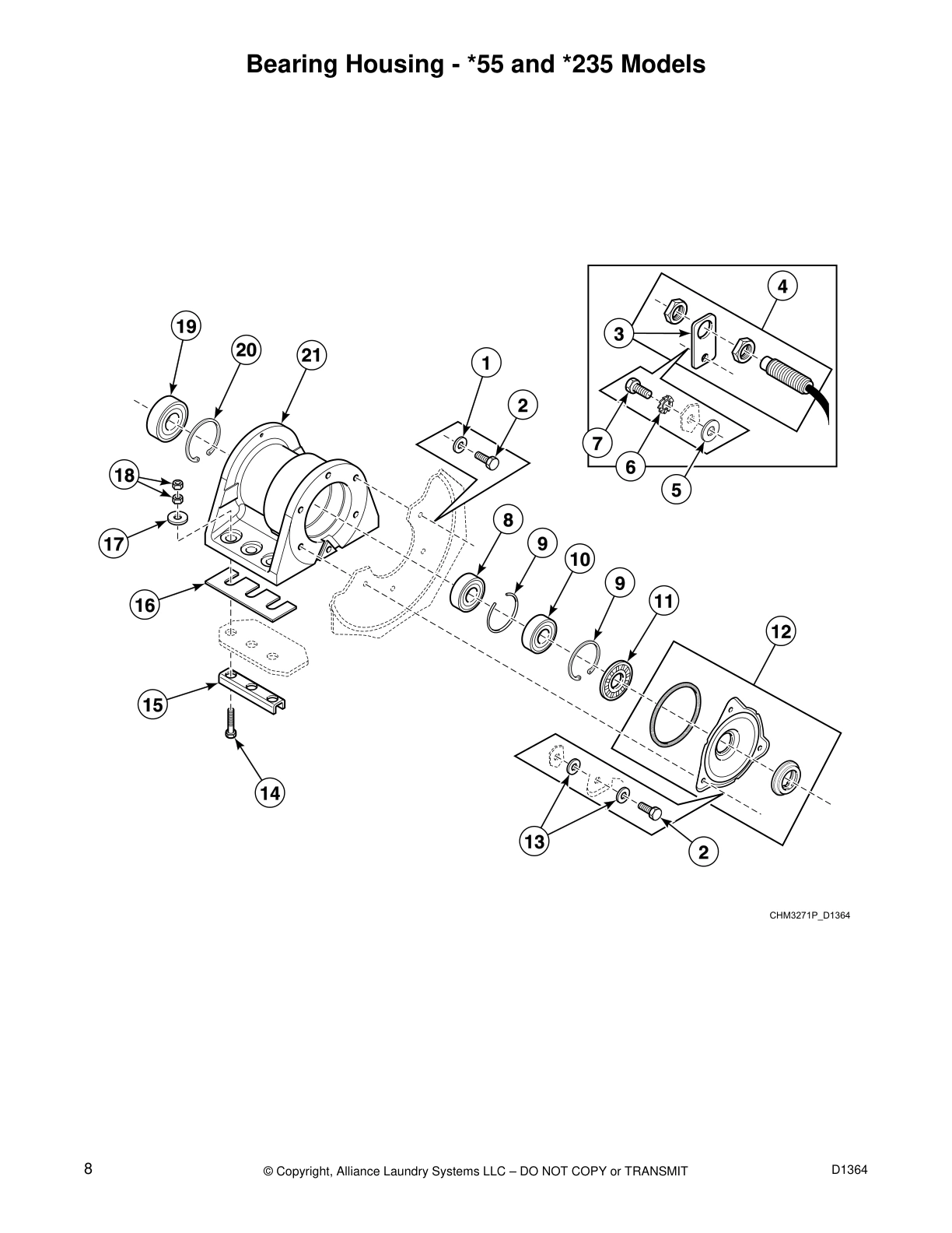 Bearing Housing - *55 and *235 Models