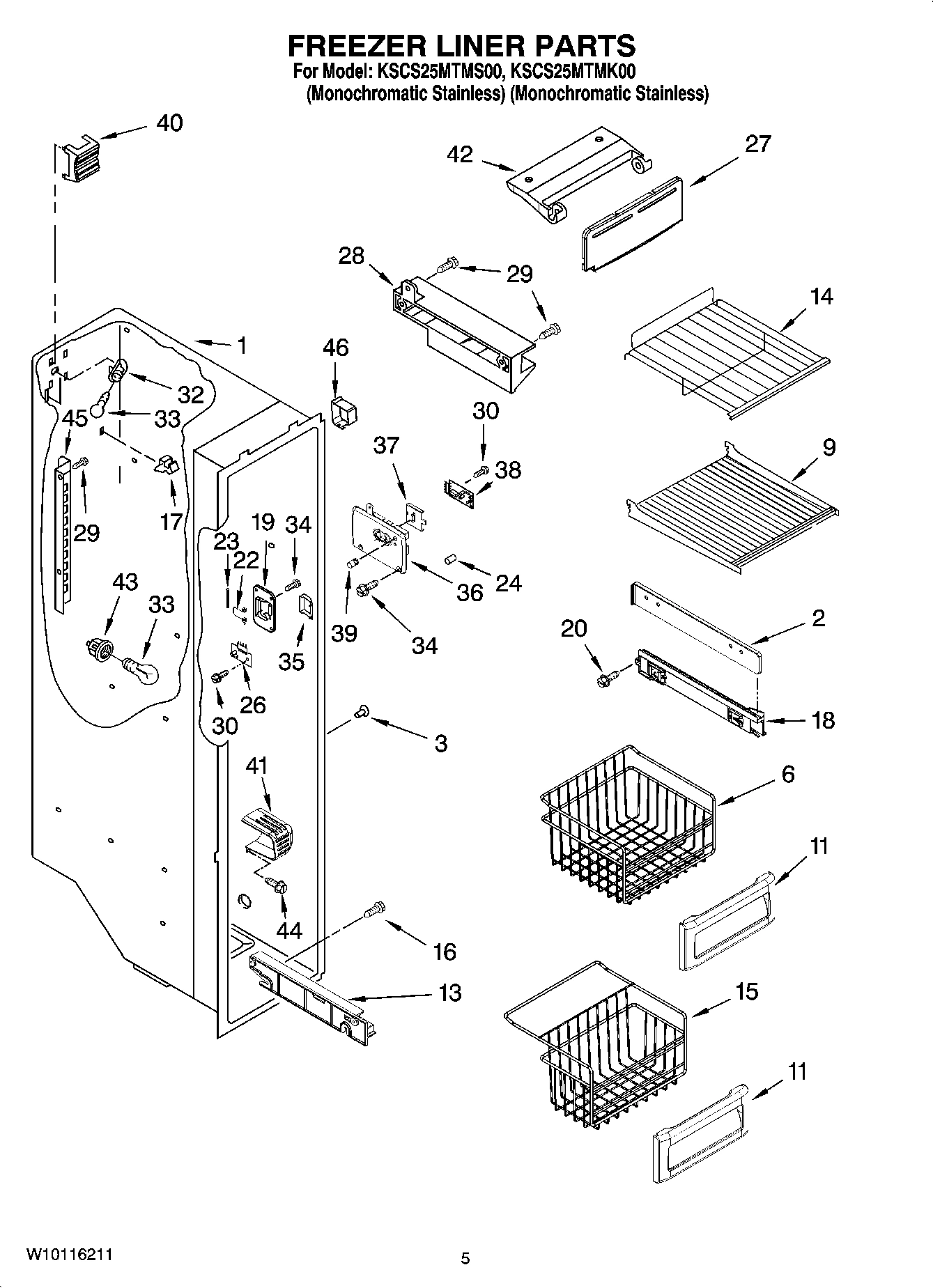 04 - FREEZER LINER PARTS