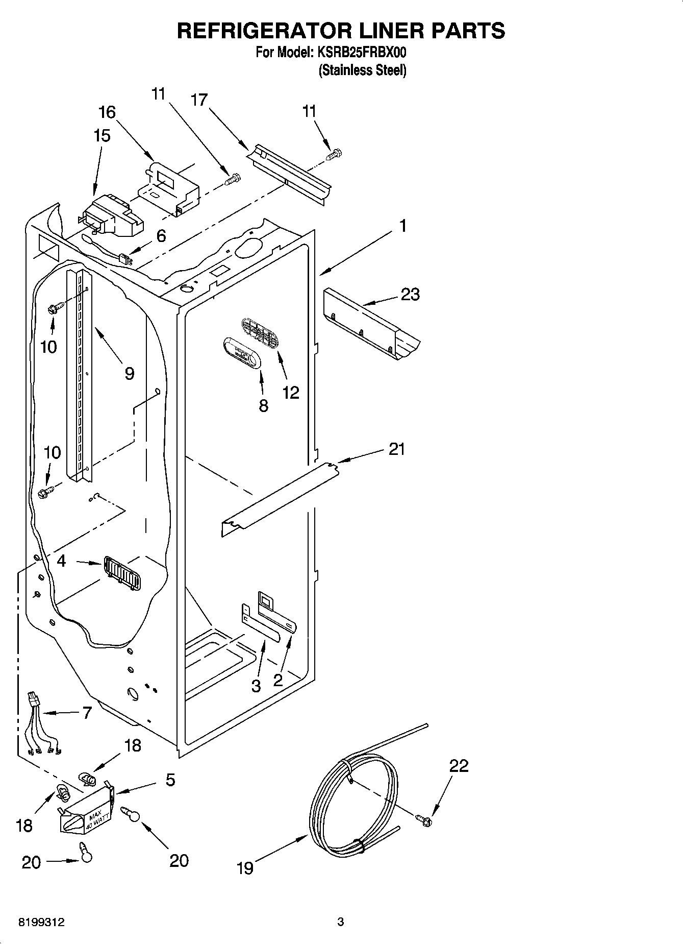 02 - REFRIGERATOR LINER PARTS