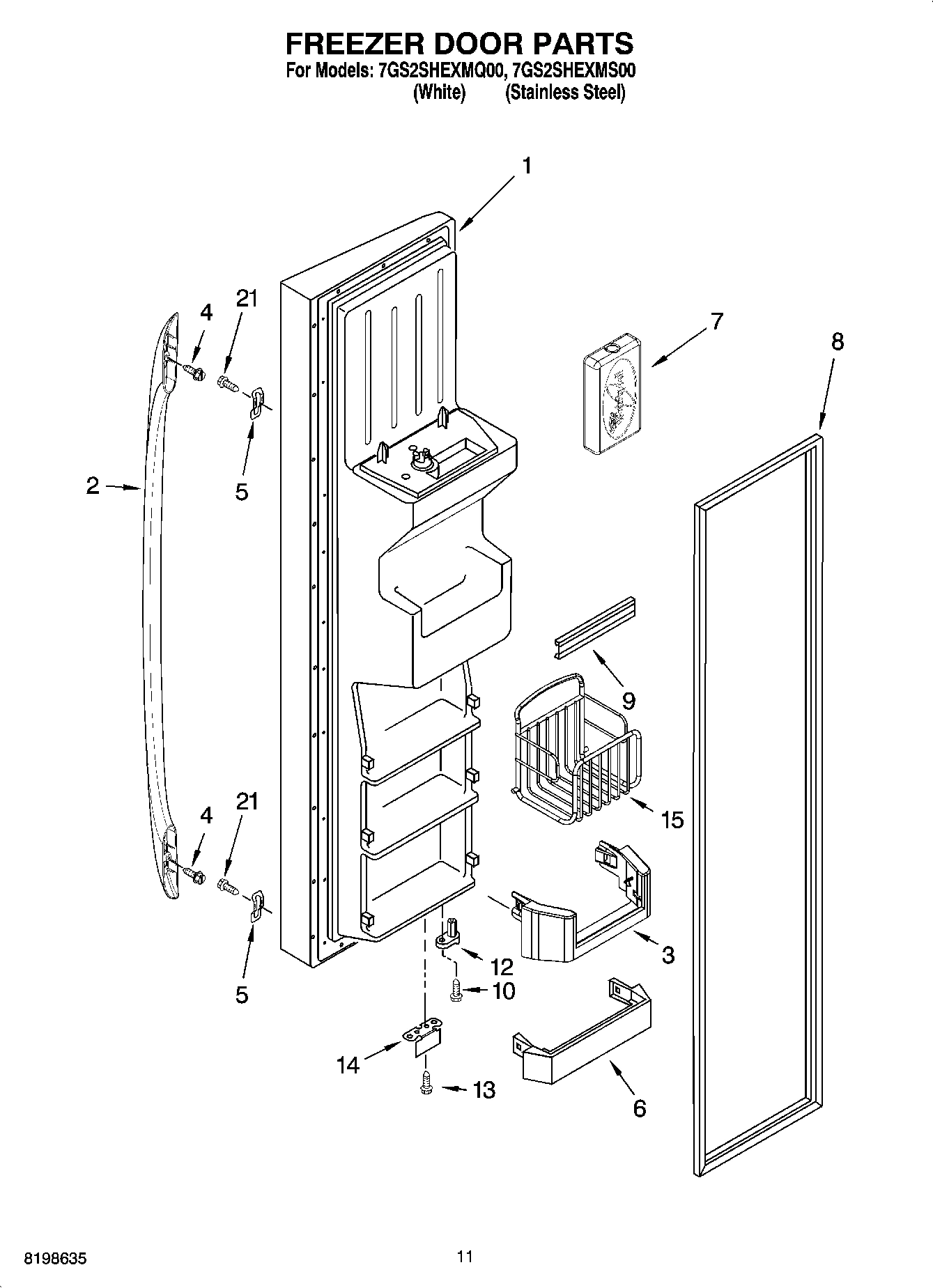 07 - FREEZER DOOR PARTS
