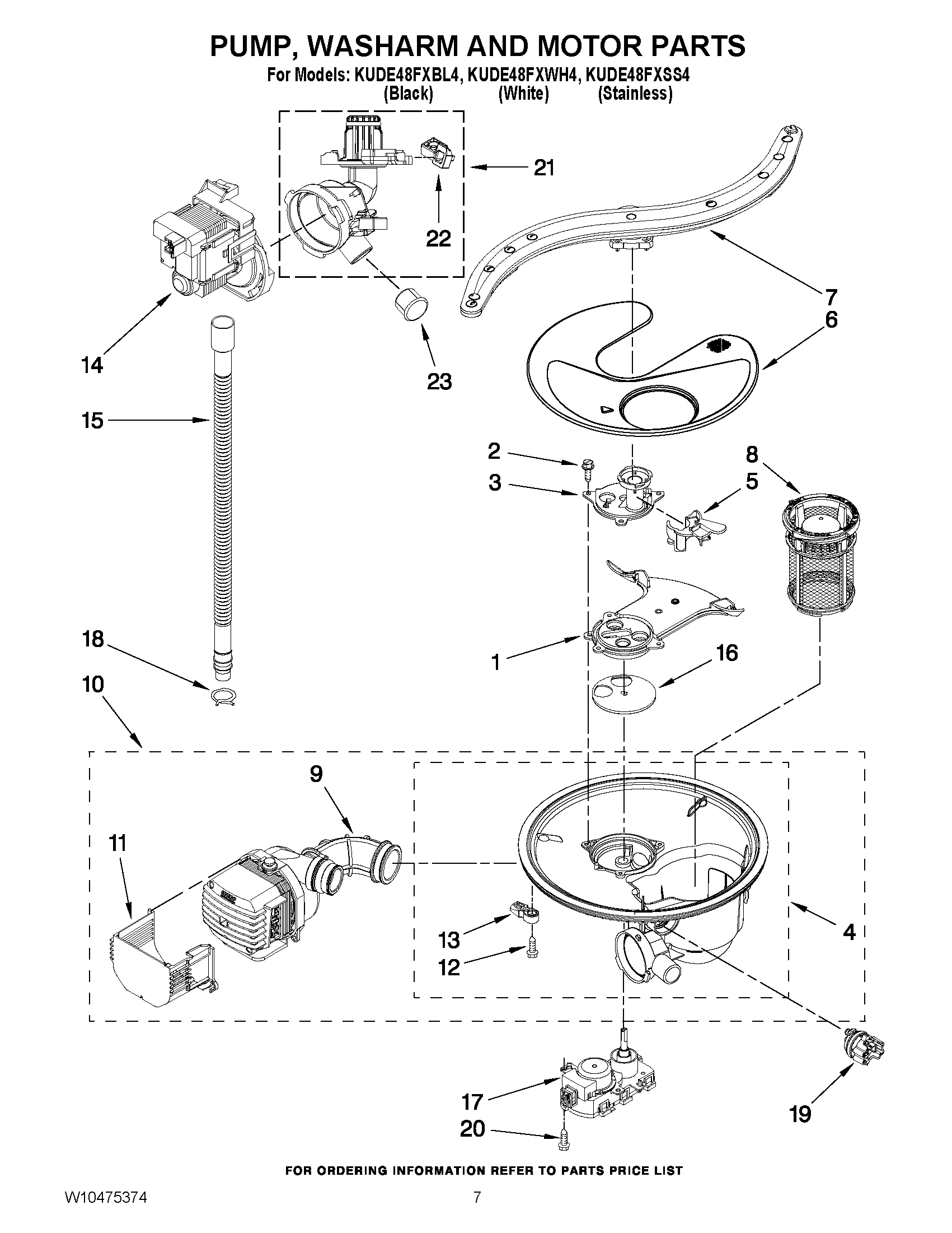 06 - PUMP, WASHARM AND MOTOR PARTS
