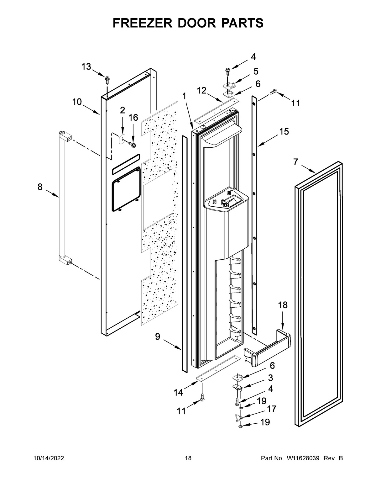 10 - FREEZER DOOR PARTS