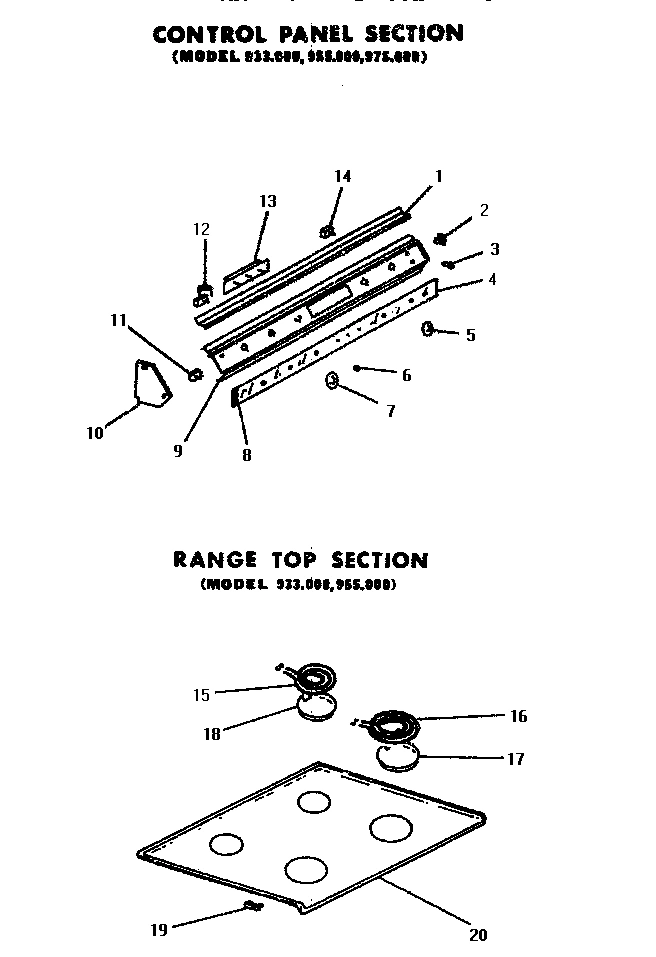 02 - CONTROL PANEL AND RANGE TOP