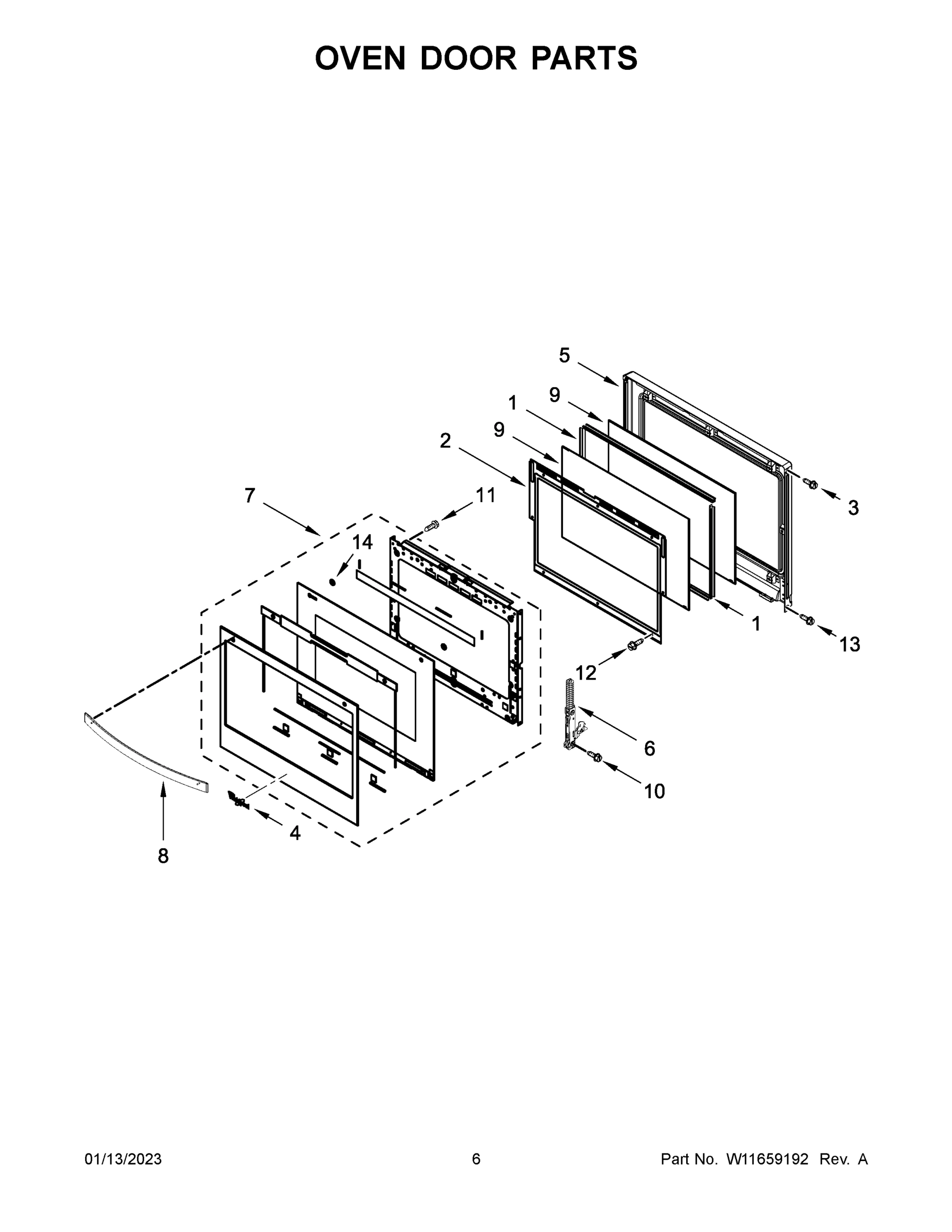 04 - OVEN DOOR PARTS