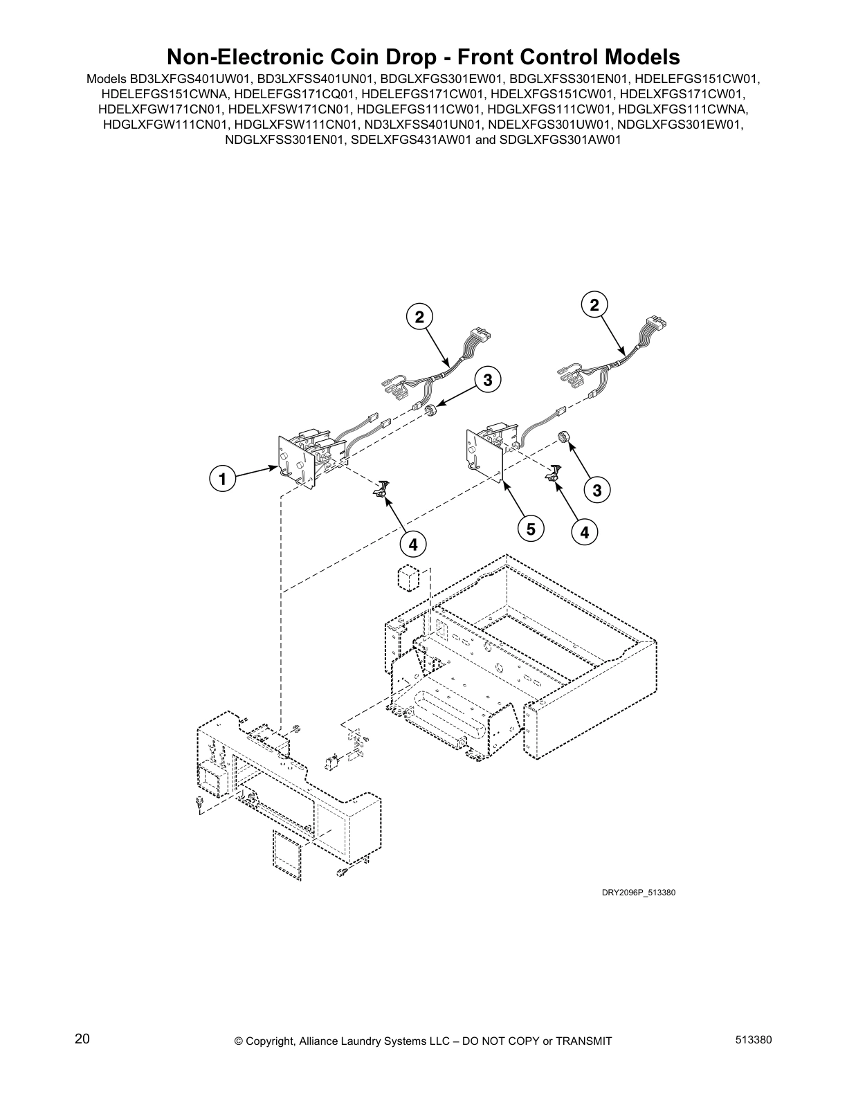 Non-Electronic Coin Drop - Front Control Models