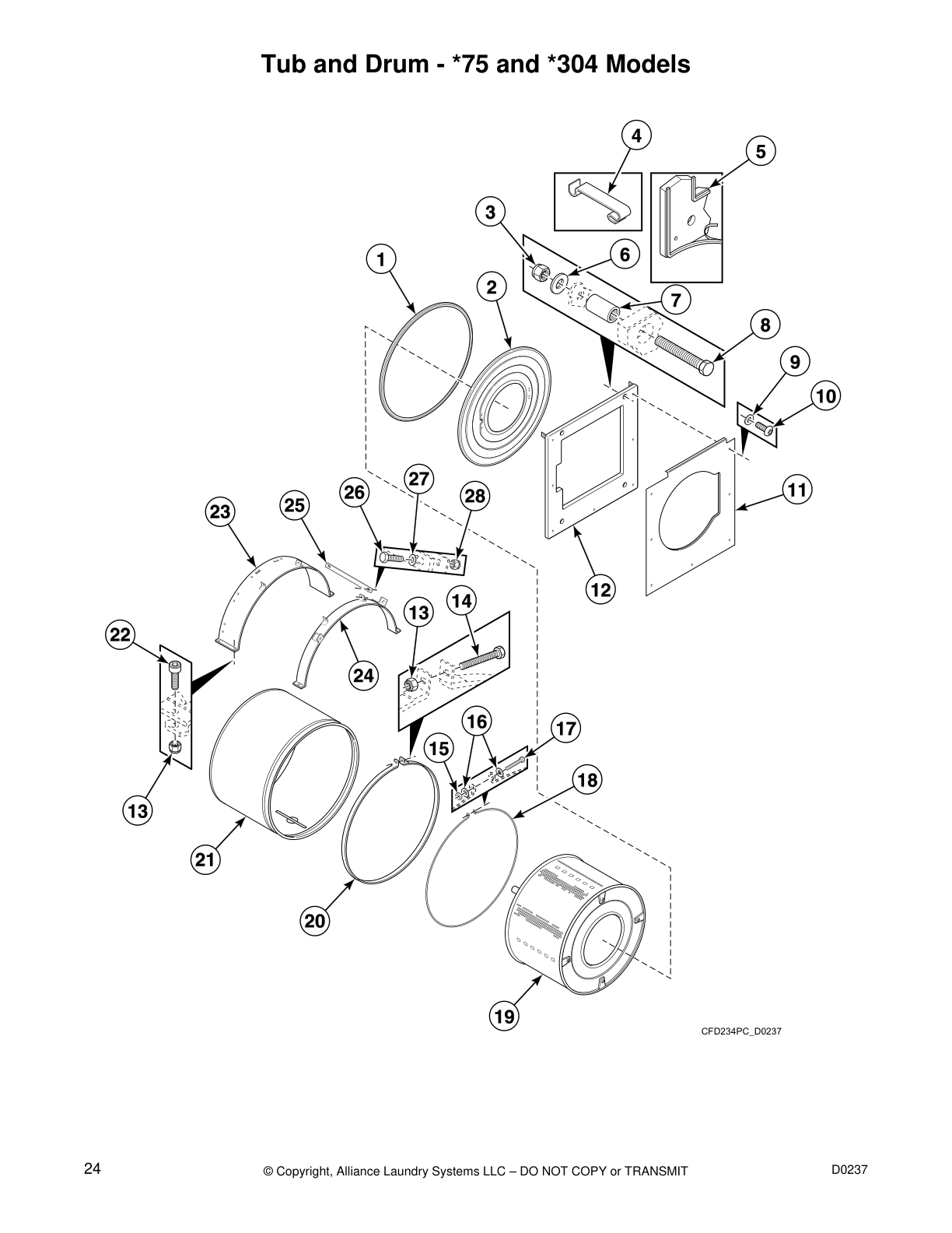 Tub and Drum - *75 and *304 Models