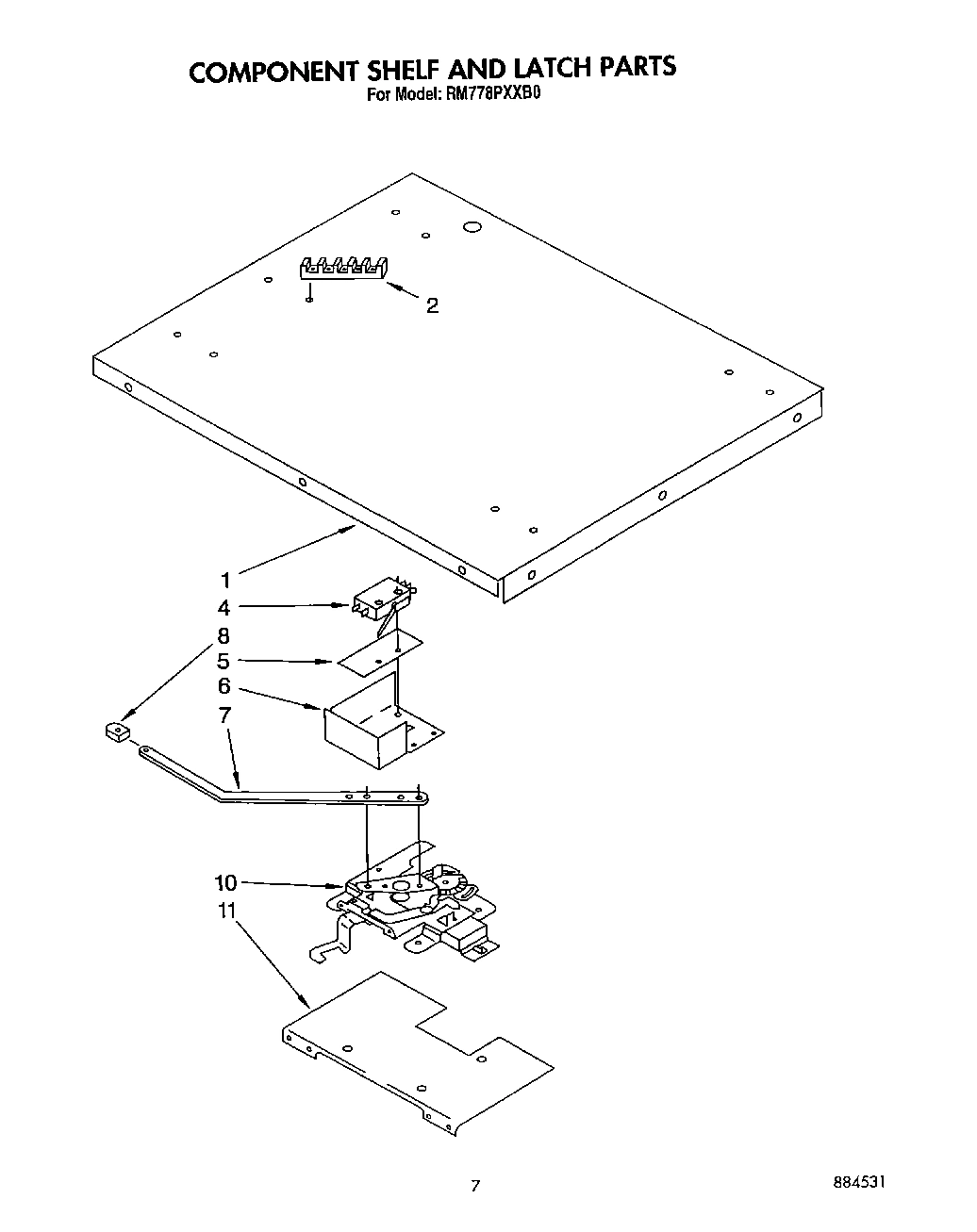 06 - COMPONENT SHELF AND LATCH