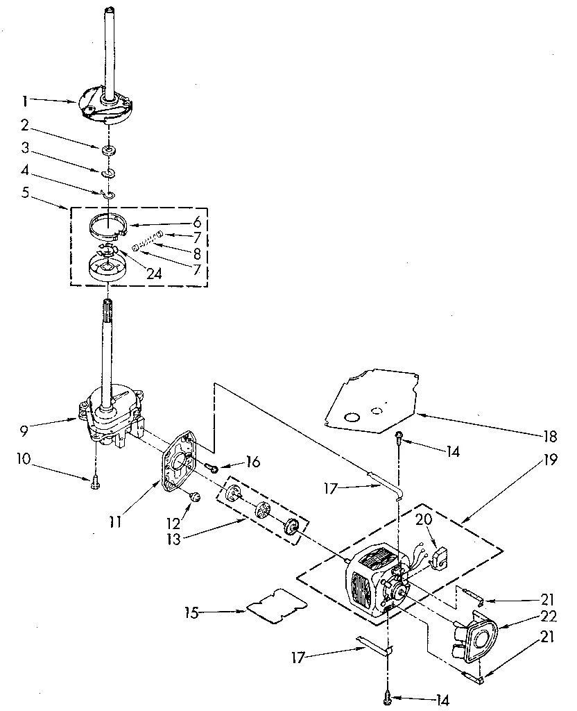 BRAKE, CLUTCH, GEARCASE, MOTOR AND PUMP