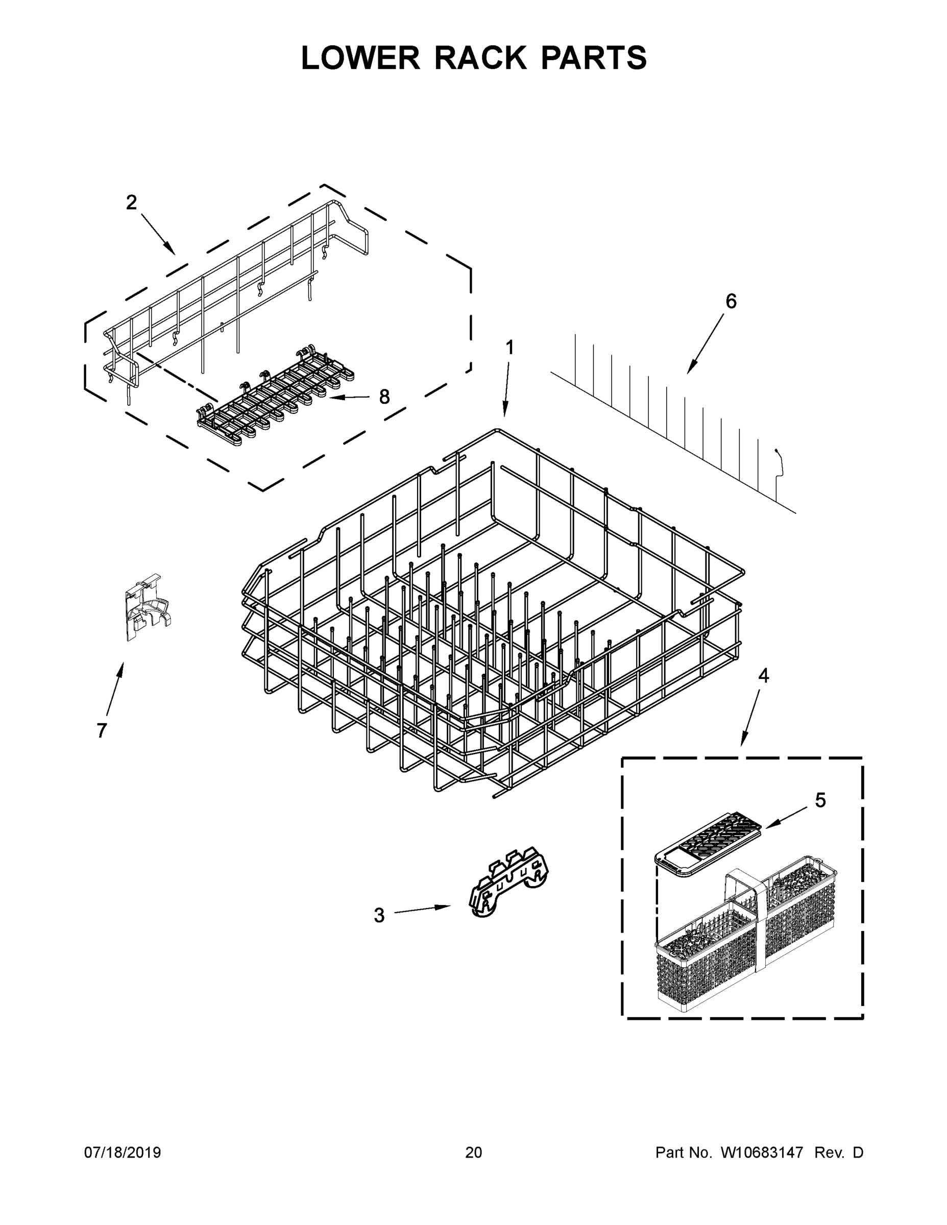 11 - LOWER RACK PARTS