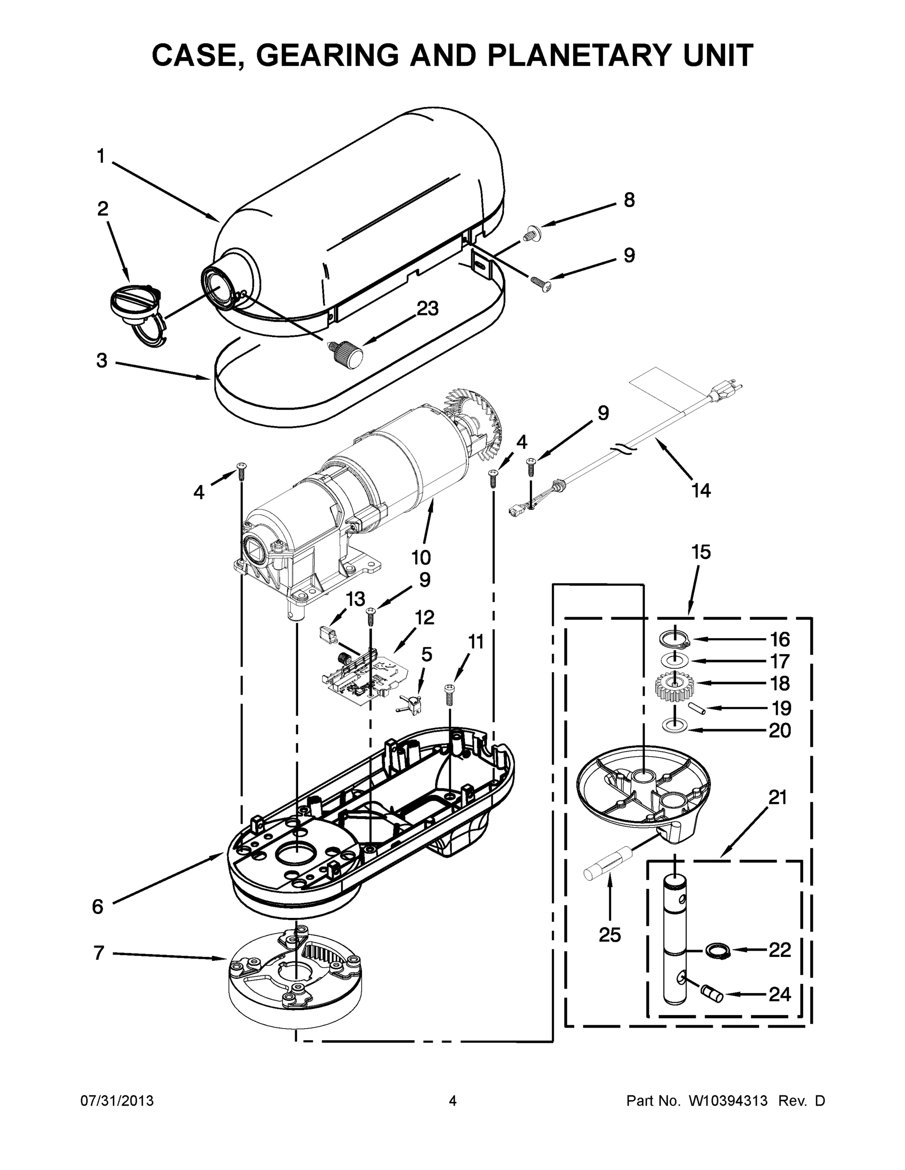 03 - CASE, GEARING AND PLANETARY UNIT