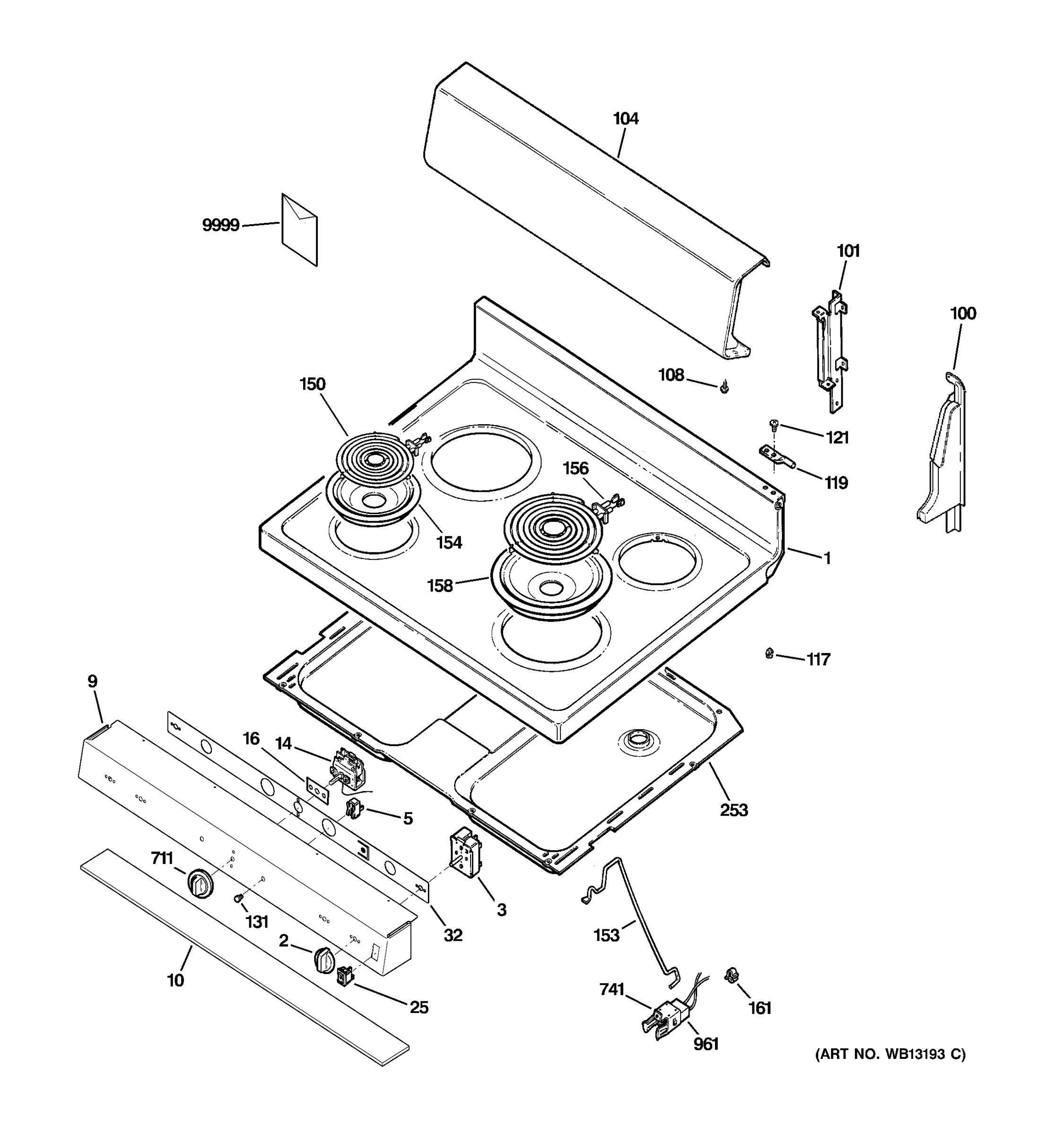 CONTROL PANEL & COOKTOP
