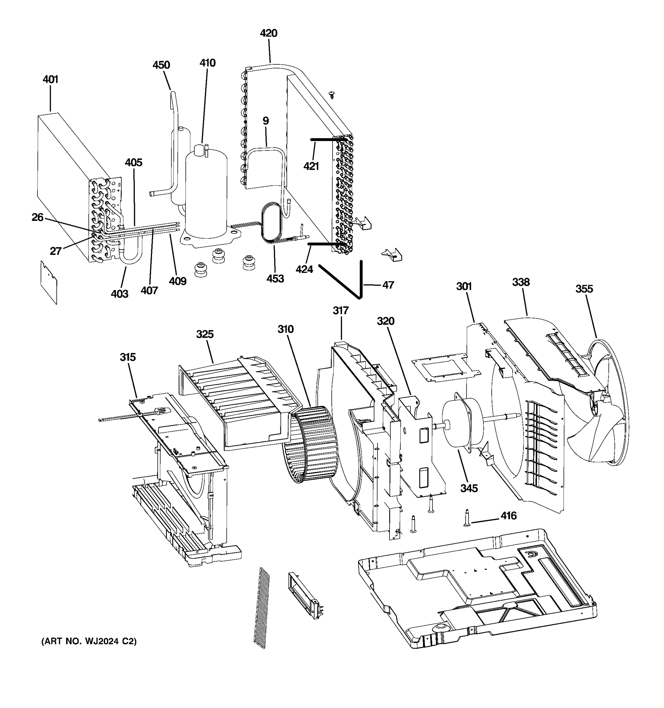 BASE PAN & UNIT PARTS