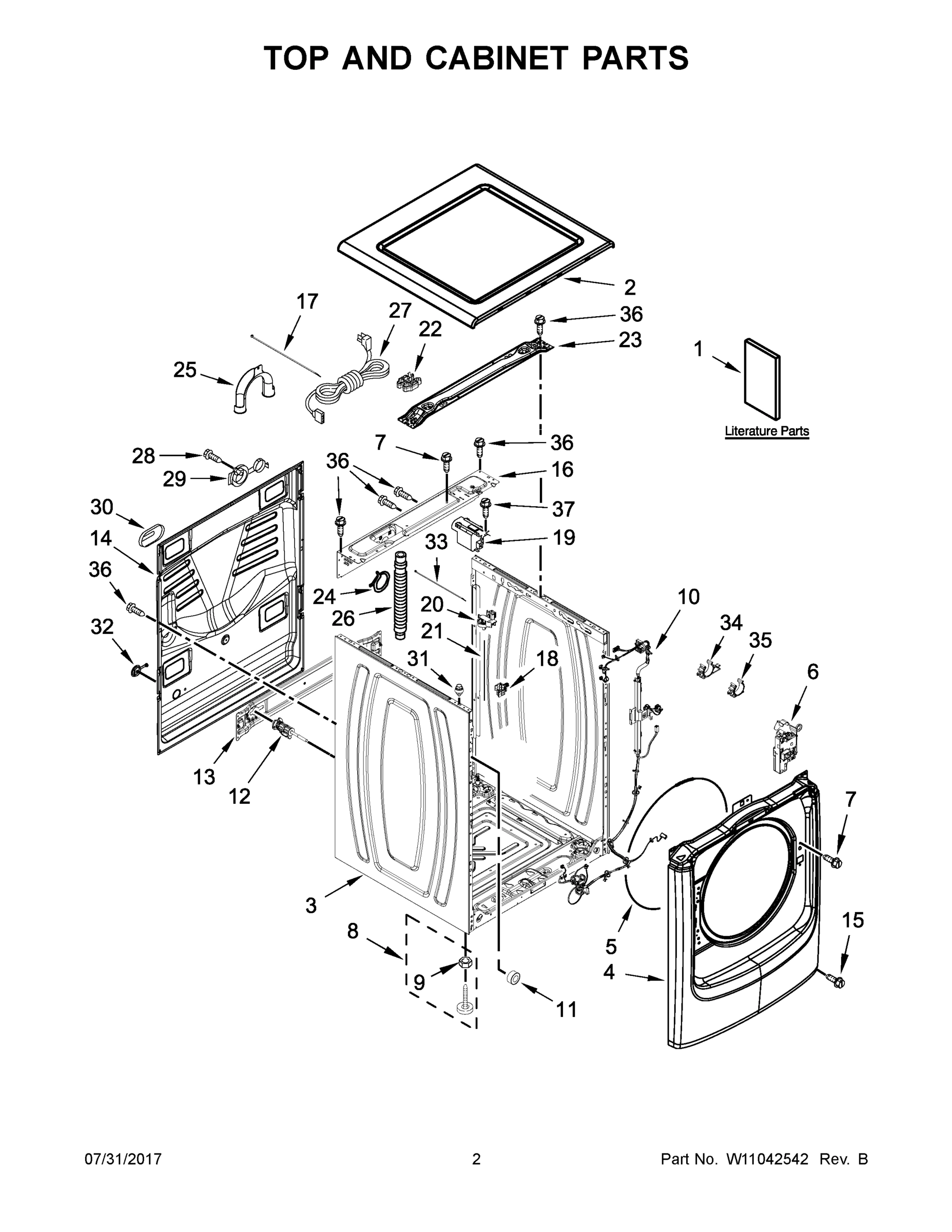 02 - TOP AND CABINET PARTS