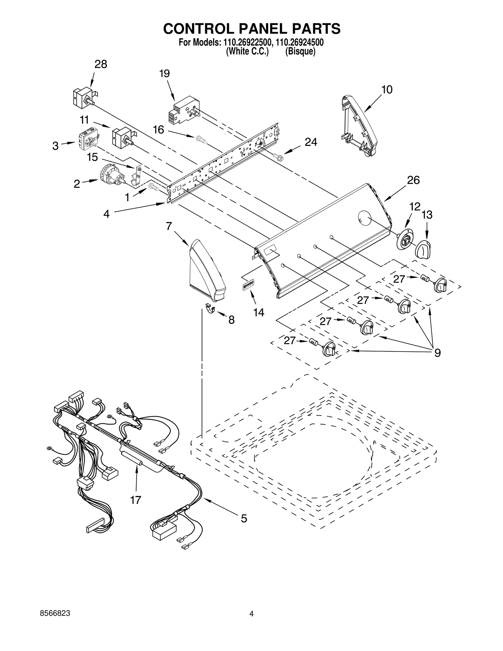 CONTROL PANEL PARTS