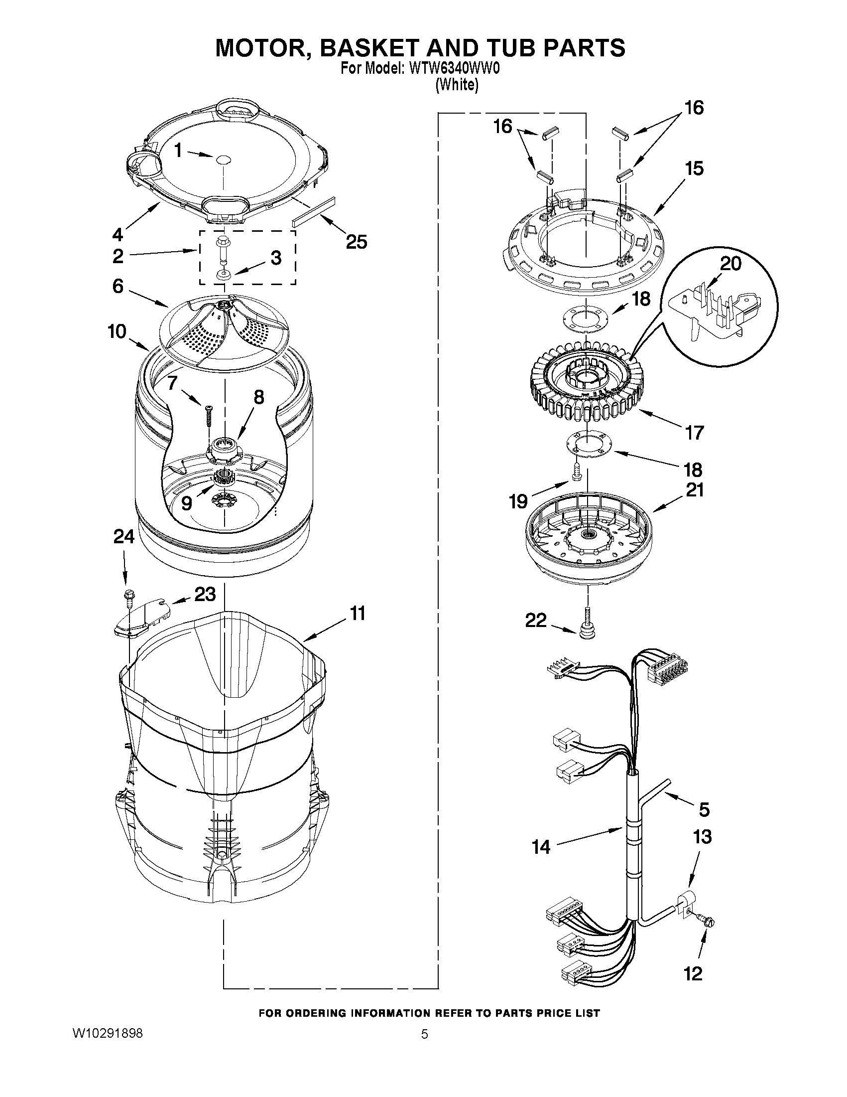 03 - MOTOR, BASKET AND TUB PARTS