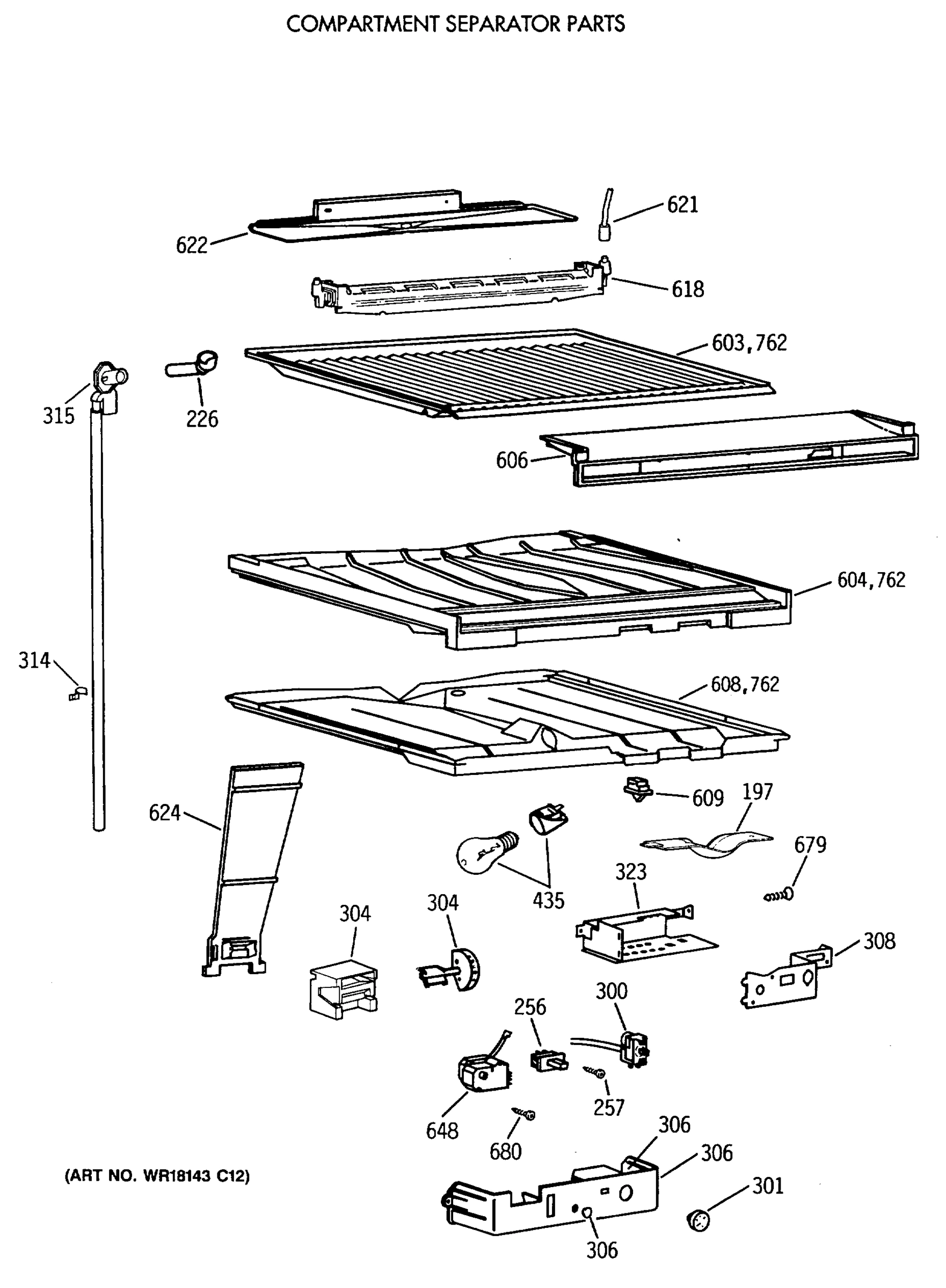 COMPARTMENT SEPARATOR PARTS