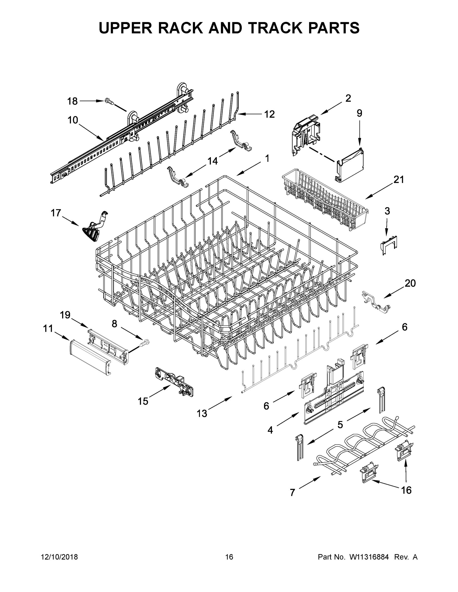 09 - UPPER RACK AND TRACK PARTS