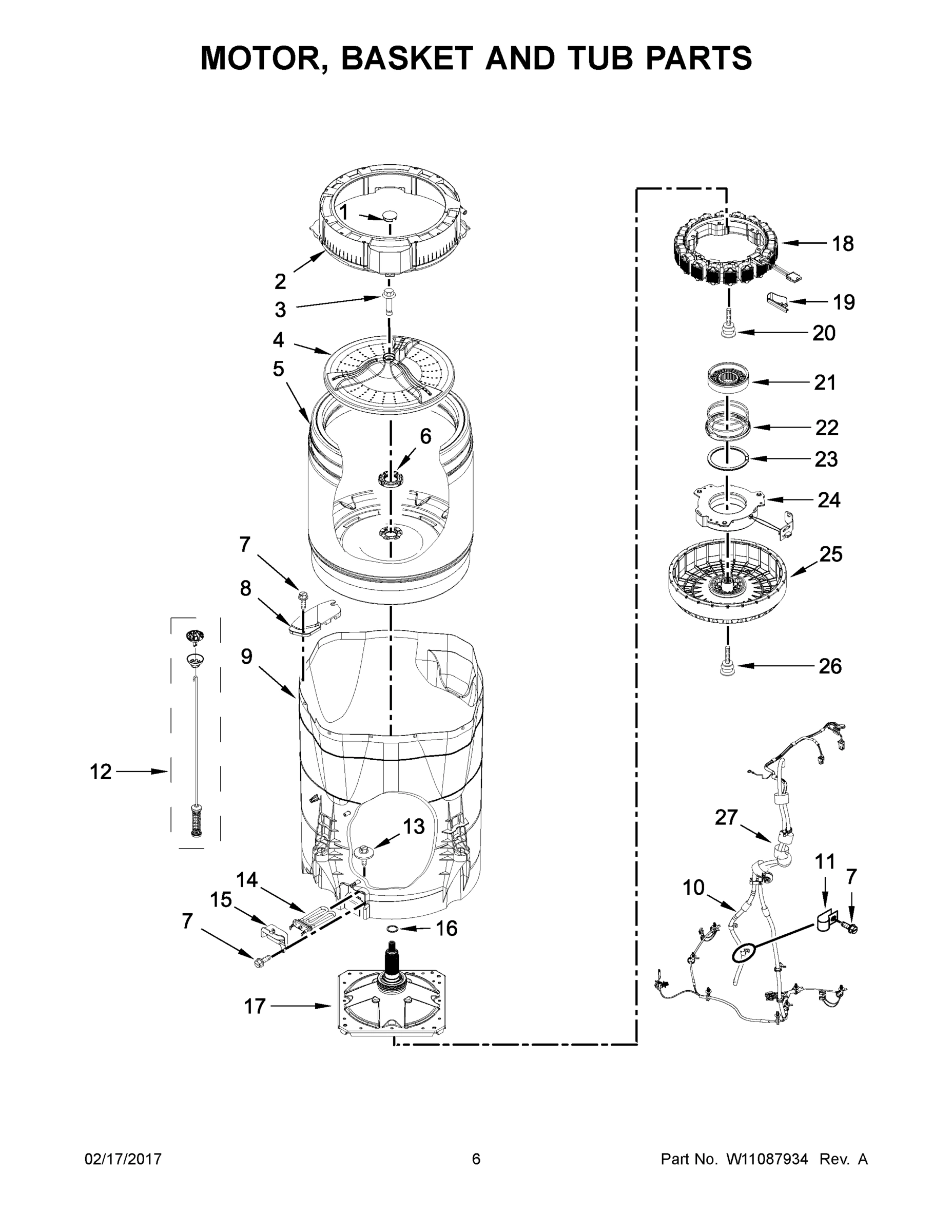04 - MOTOR, BASKET AND TUB PARTS