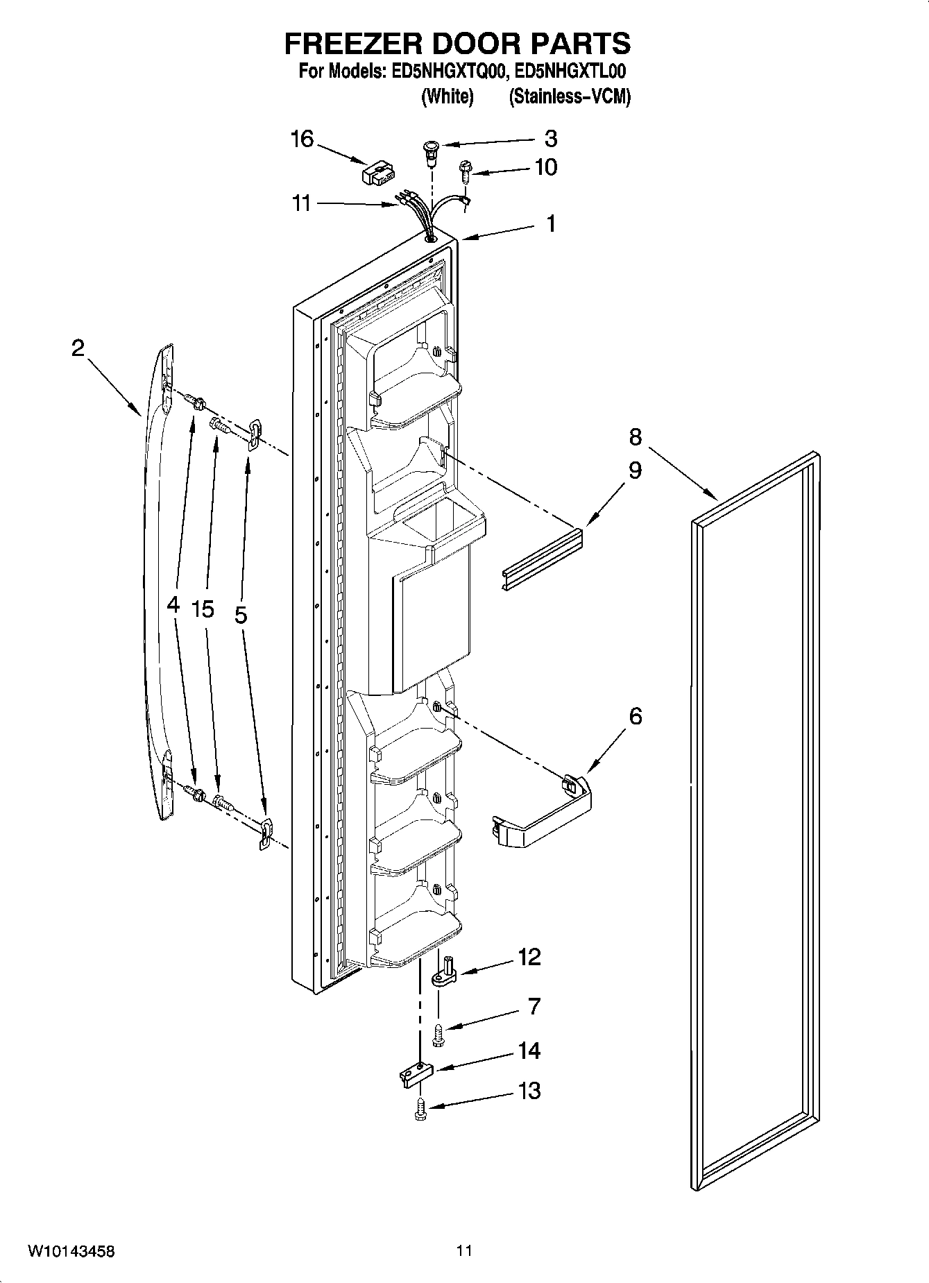 07 - FREEZER DOOR PARTS
