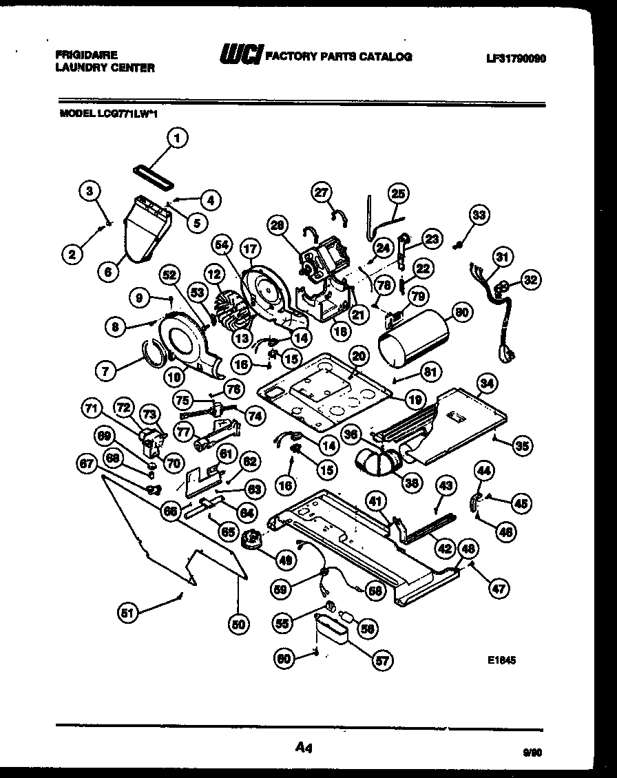 03 - MOTOR, BLOWER AND CABINET PARTS