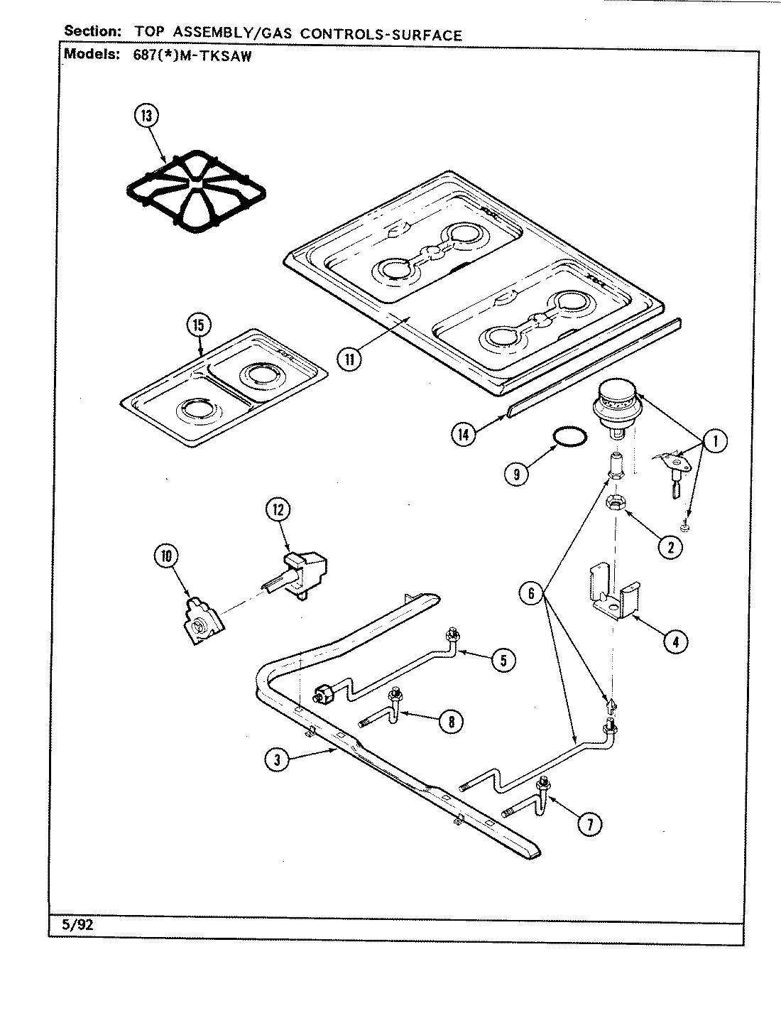08 - TOP ASSY./CONTROL SYSTEM (SURFACE)