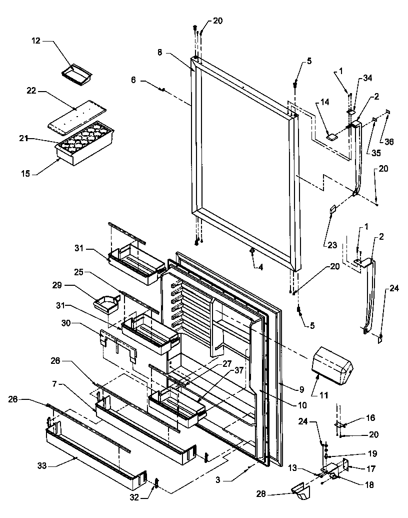 13 - REF DOOR ASSY