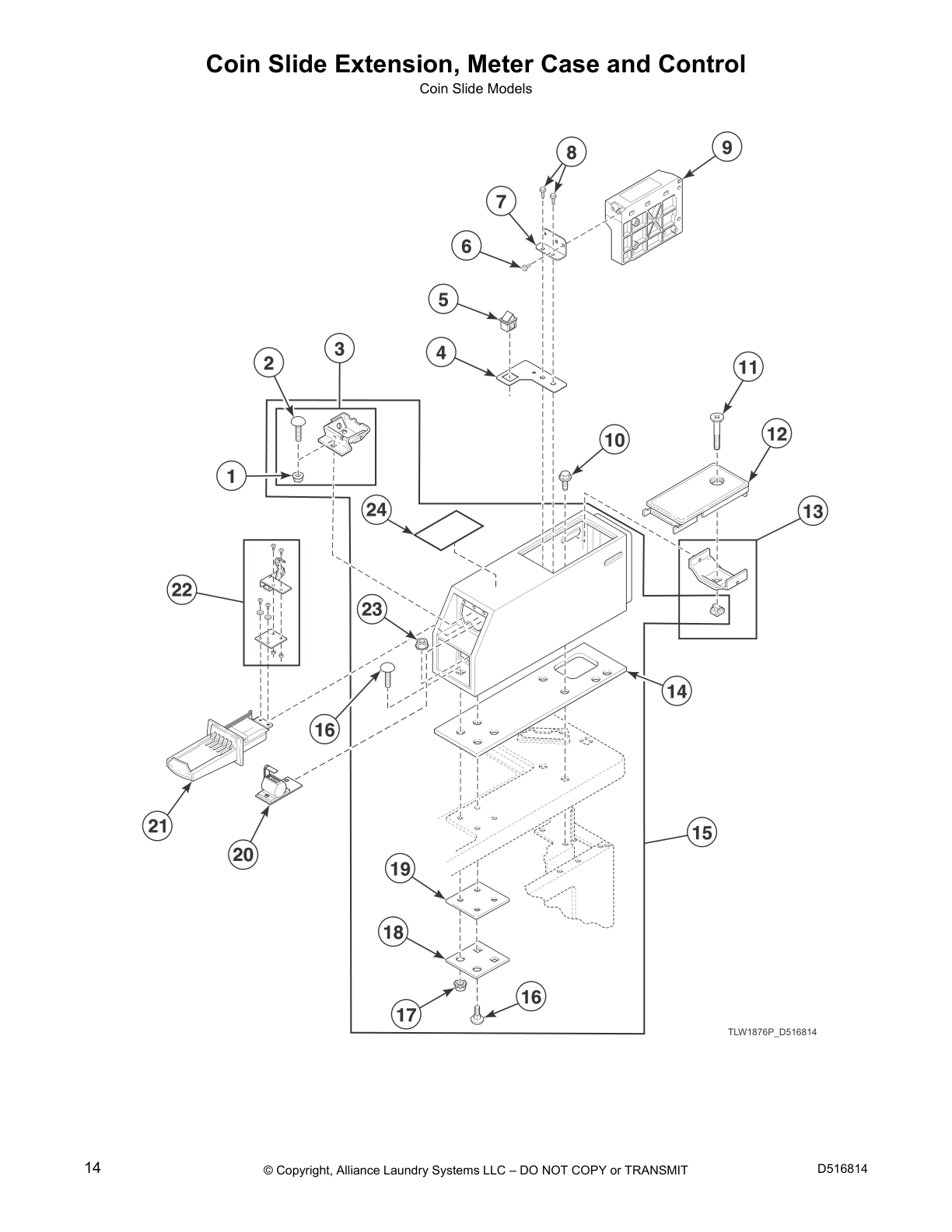 Coin Slide Extension, Meter Case and Control