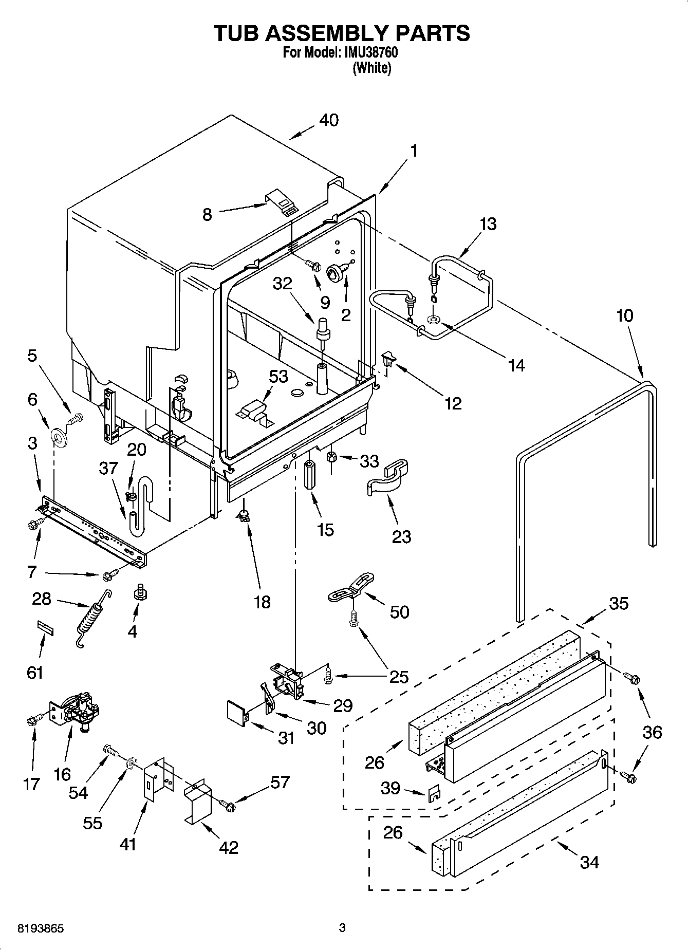 03 - TUB ASSEMBLY PARTS
