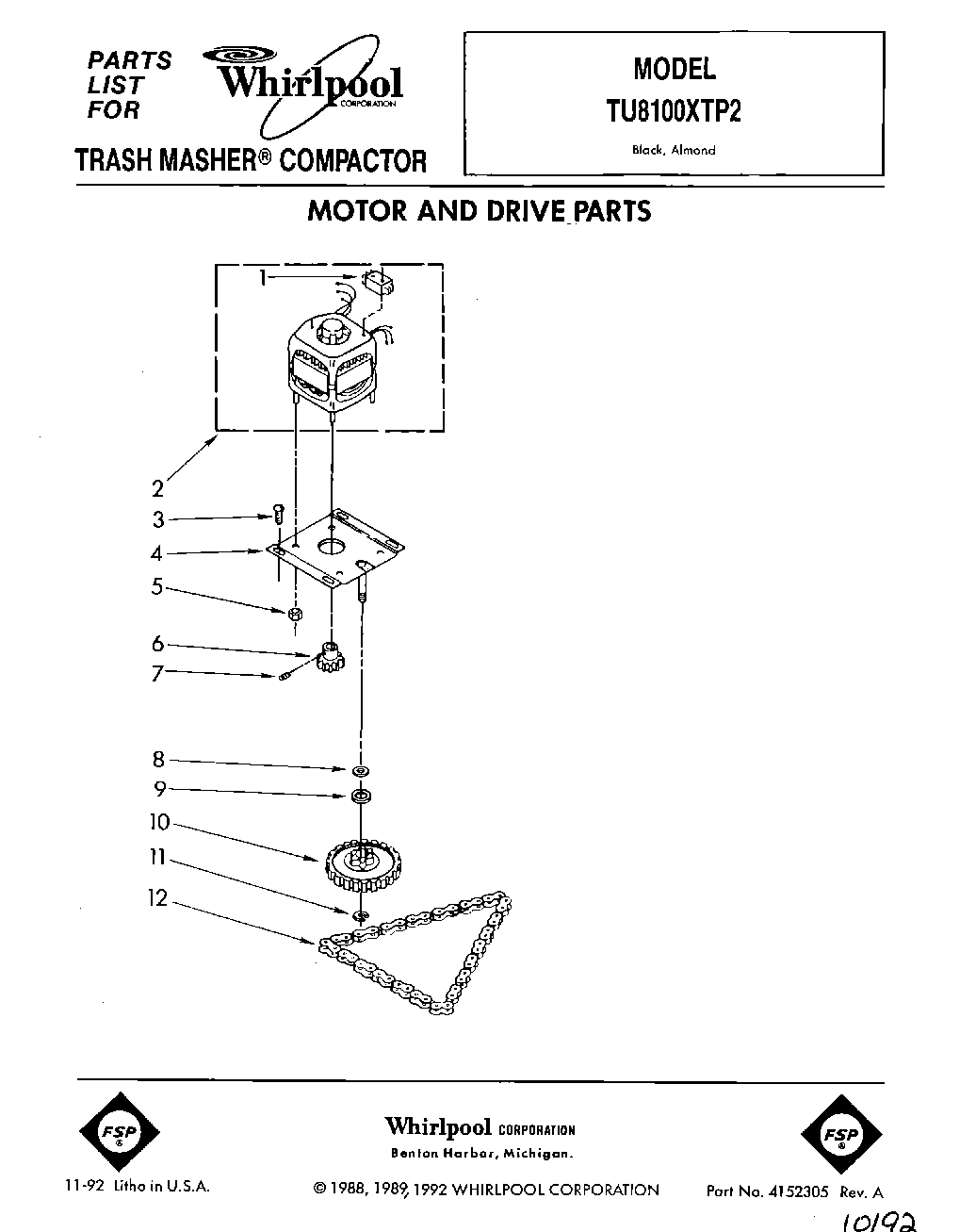01 - MOTOR AND DRIVE, LIT/OPTIONAL