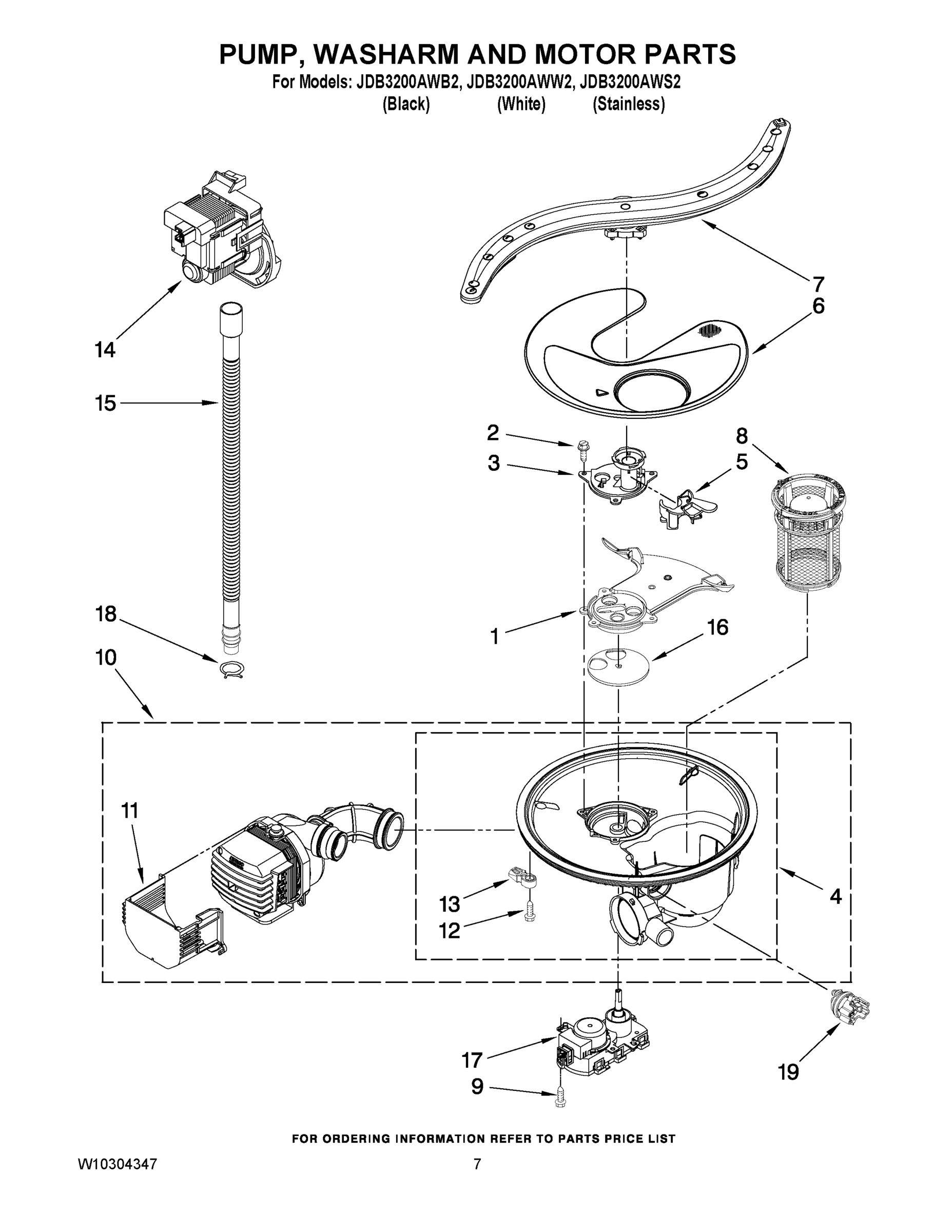 06 - PUMP, WASHARM AND MOTOR PARTS