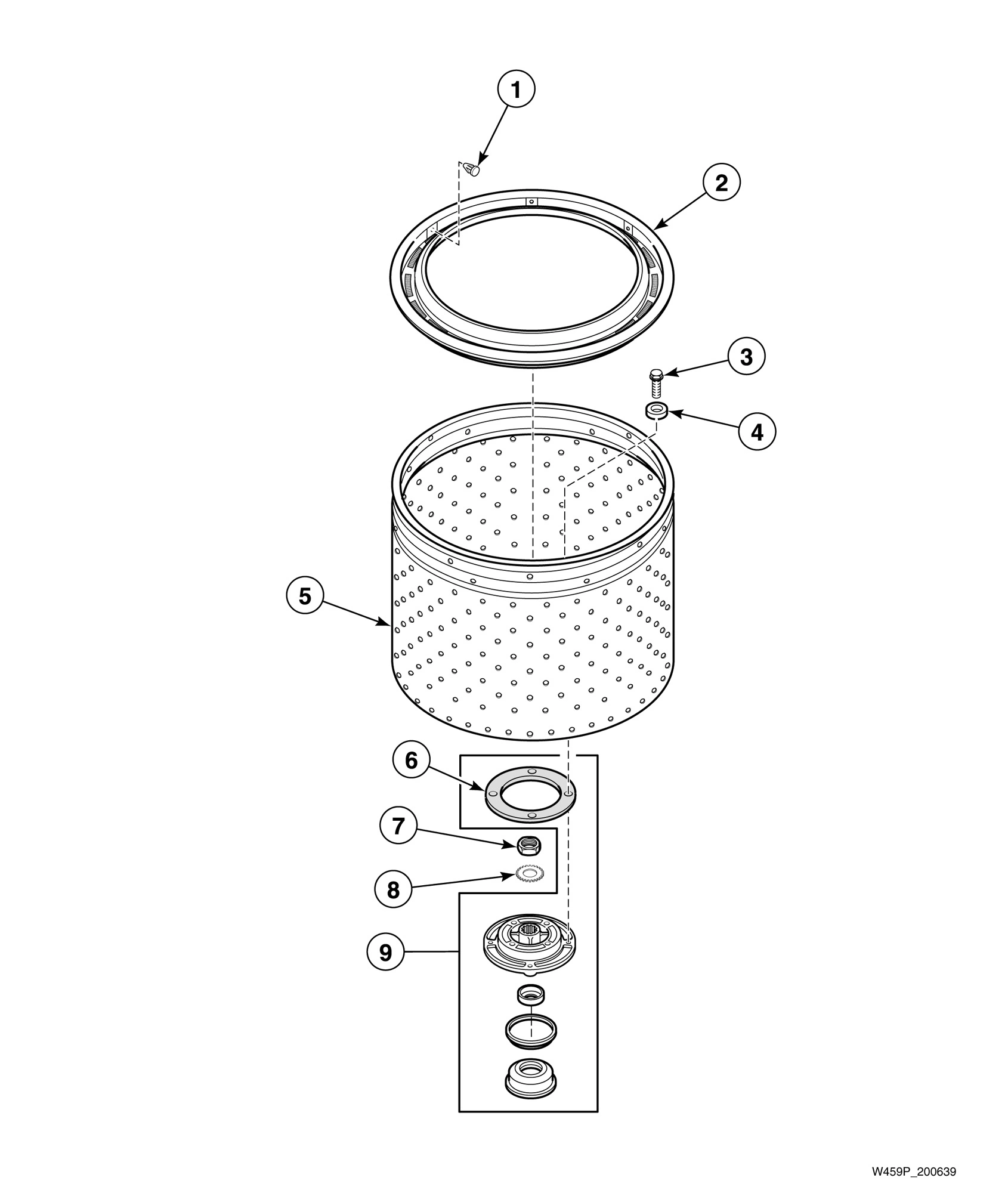 Lint Filter, Washtub and Hub