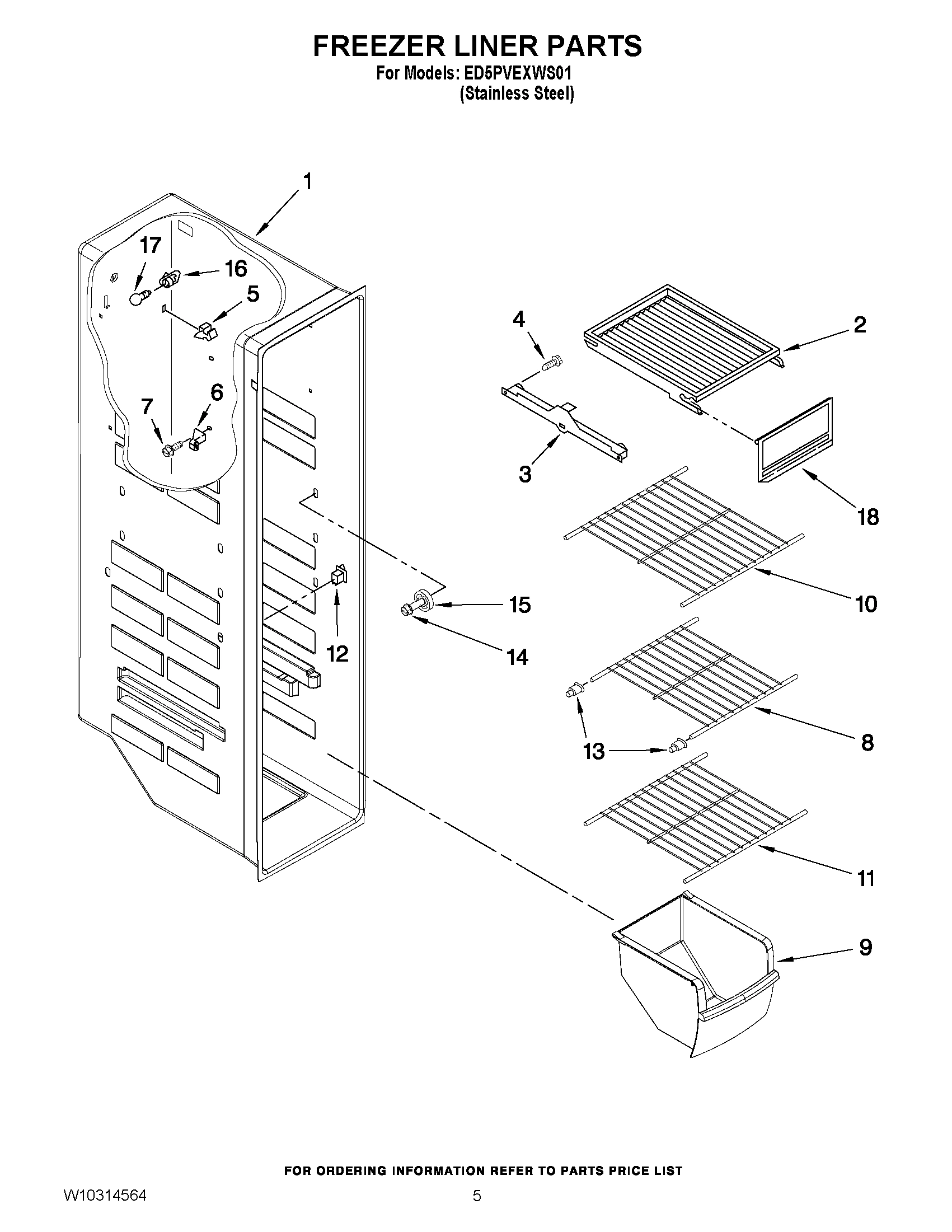 04 - FREEZER LINER PARTS