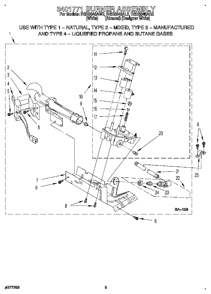 03 - 3401771 BURNER ASSEMBLY