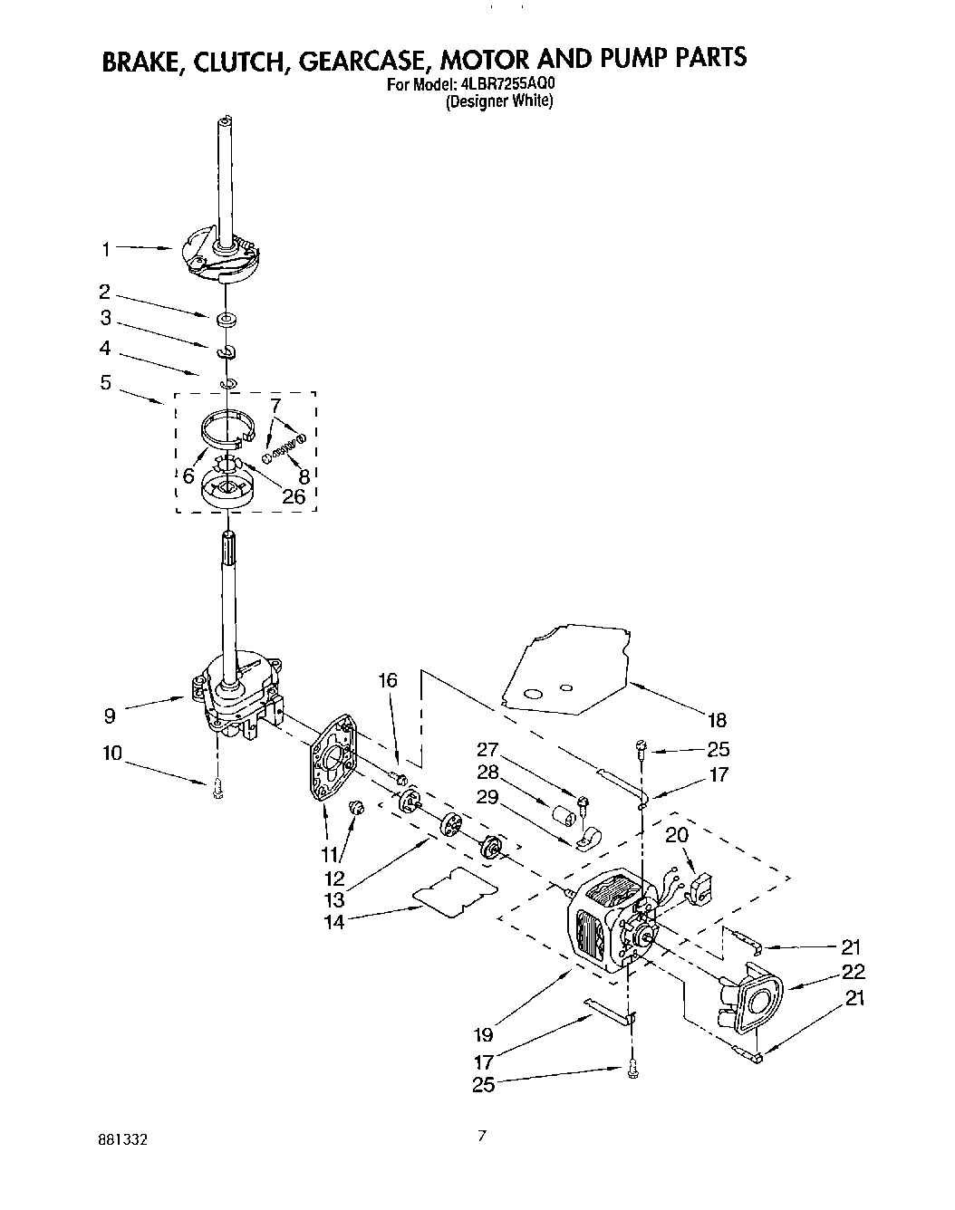 04 - BRAKE, CLUTCH, GEARCASE, MOTOR AND PUMP