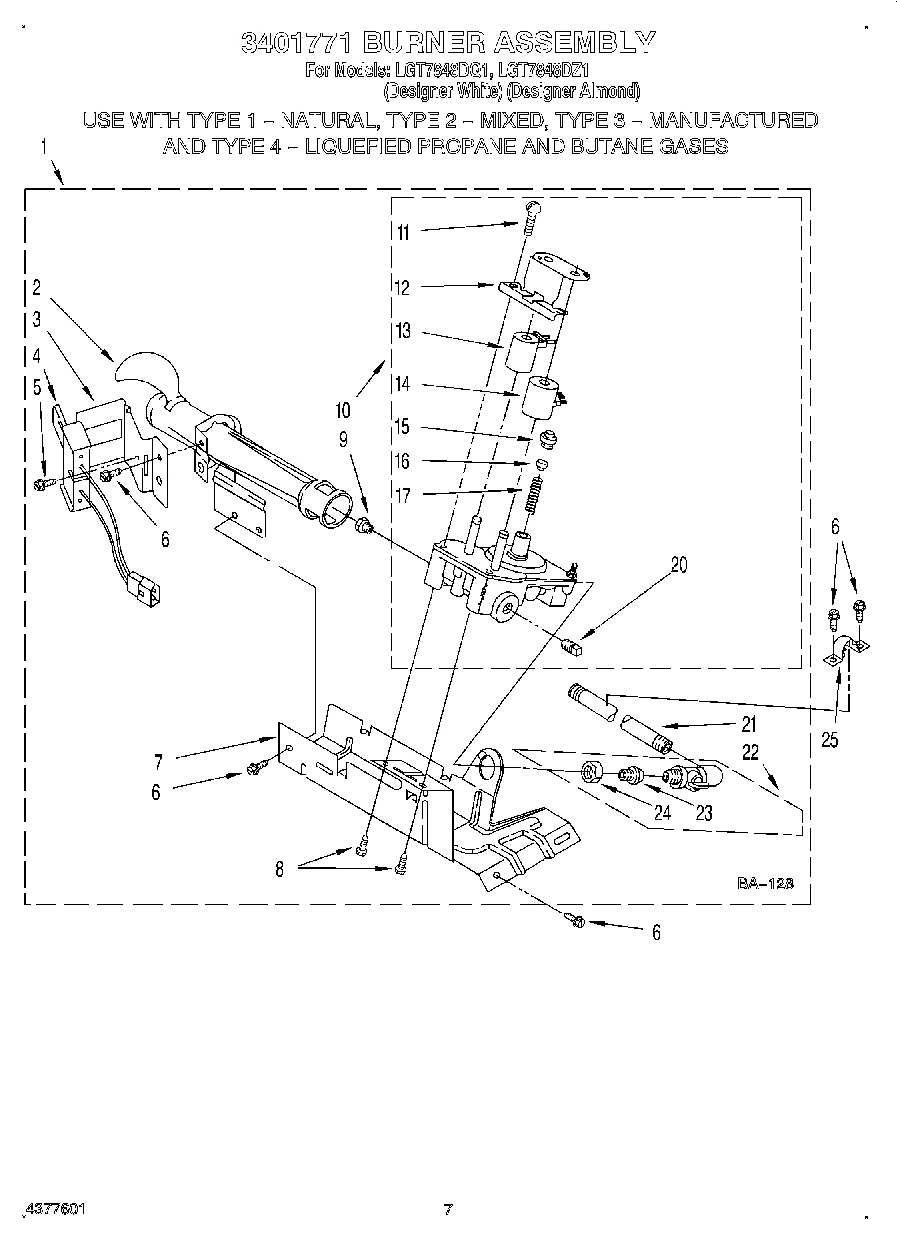 04 - 3401771 BURNER ASSEMBLY