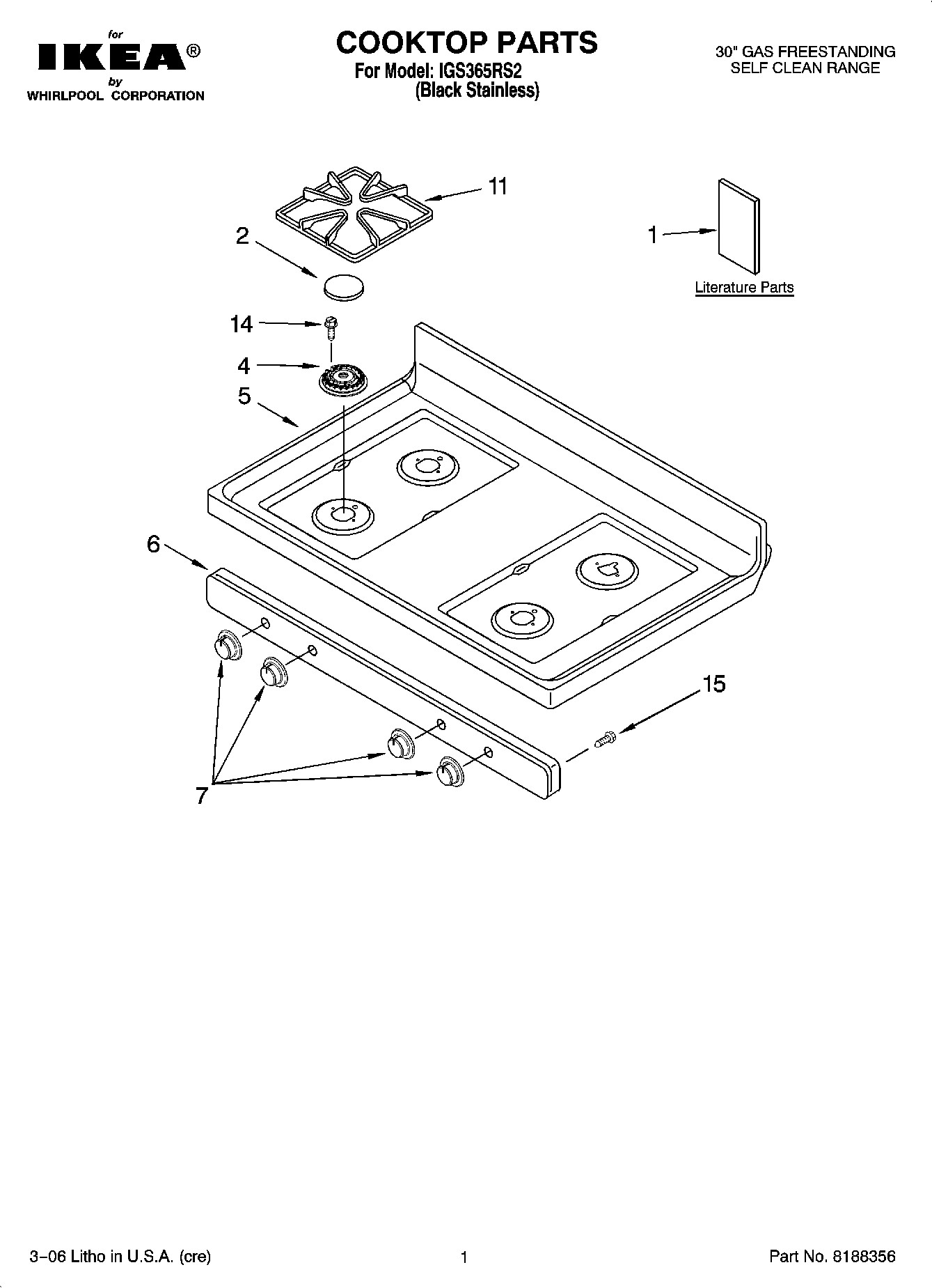 01 - COOKTOP PARTS