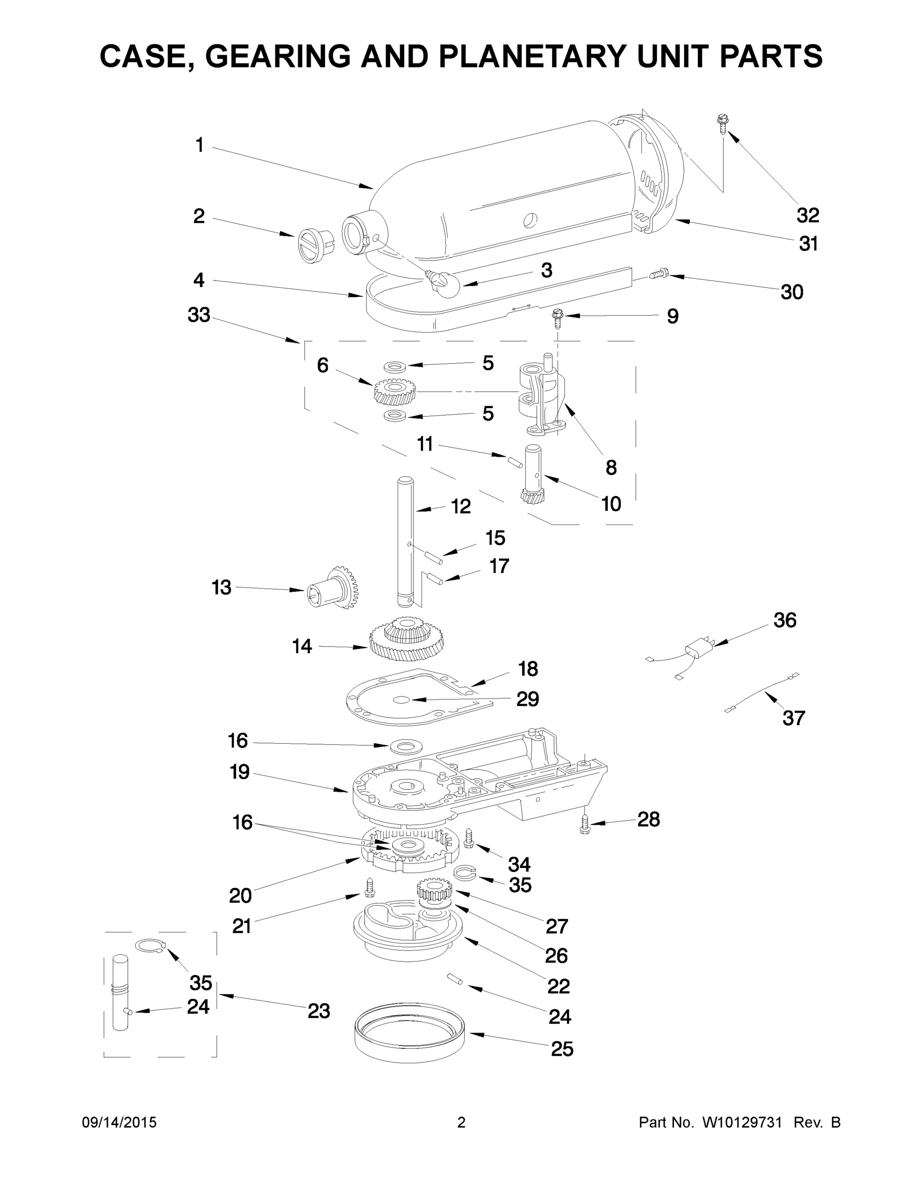 02 - CASE, GEARING AND PLANETARY UNIT PARTS
