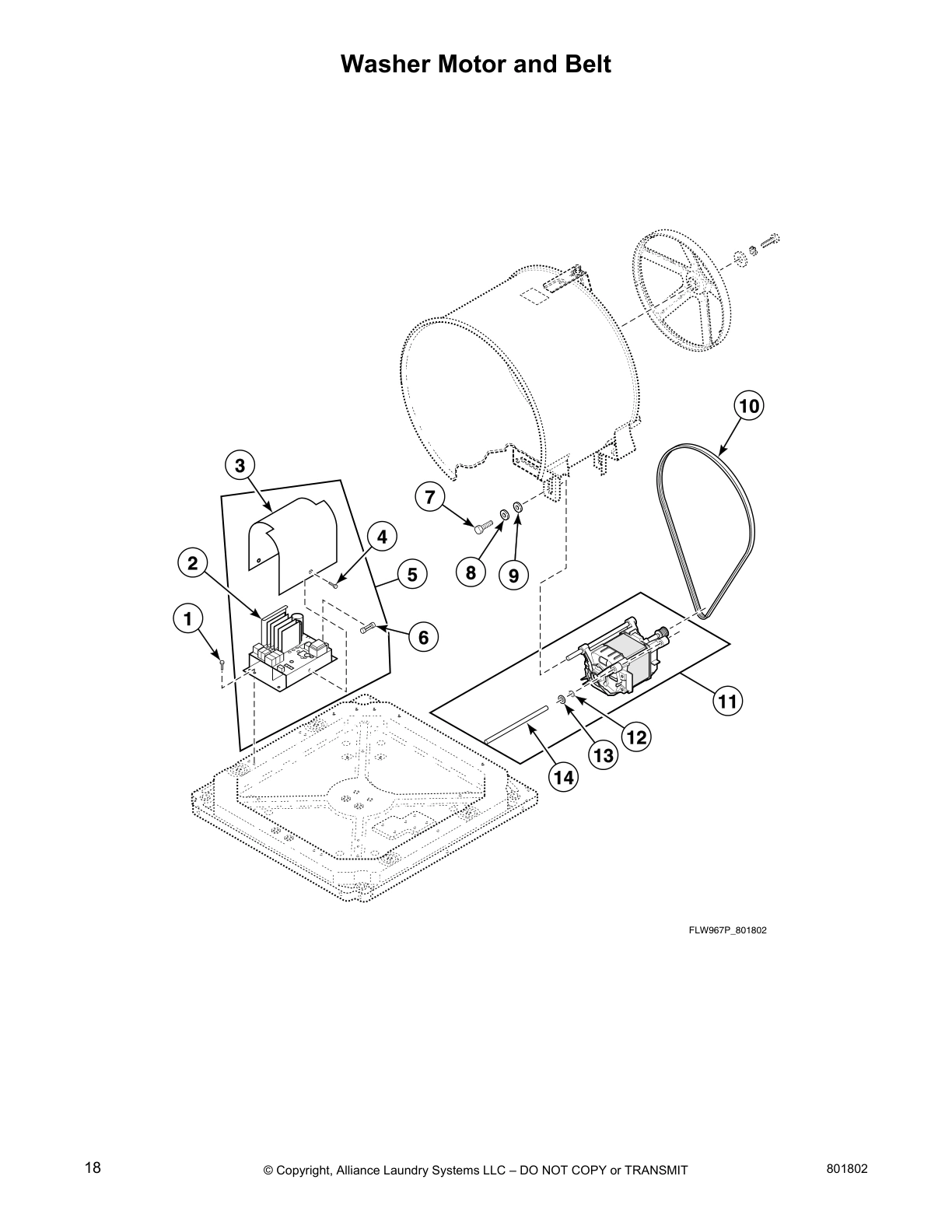Washer Motor and Belt