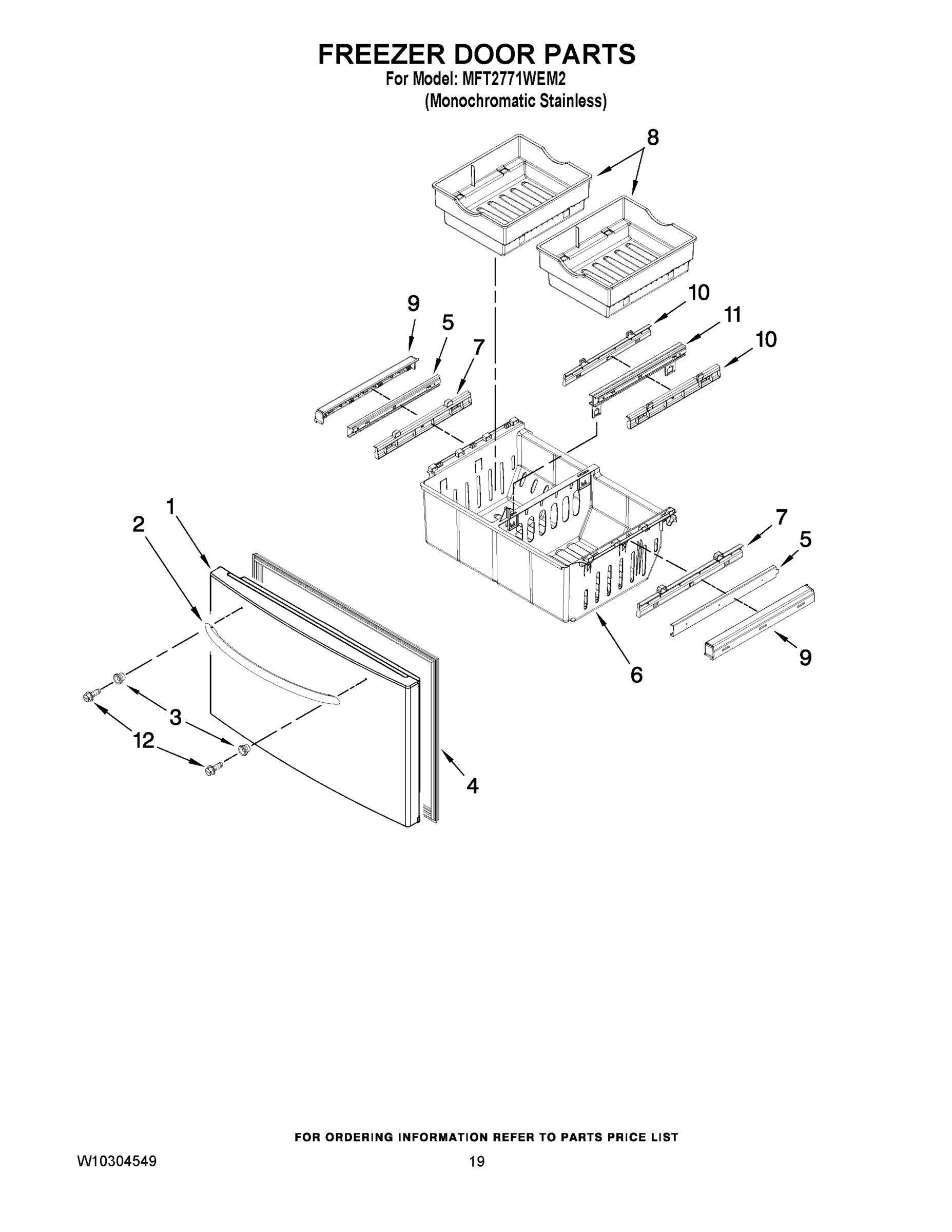 10 - FREEZER DOOR PARTS