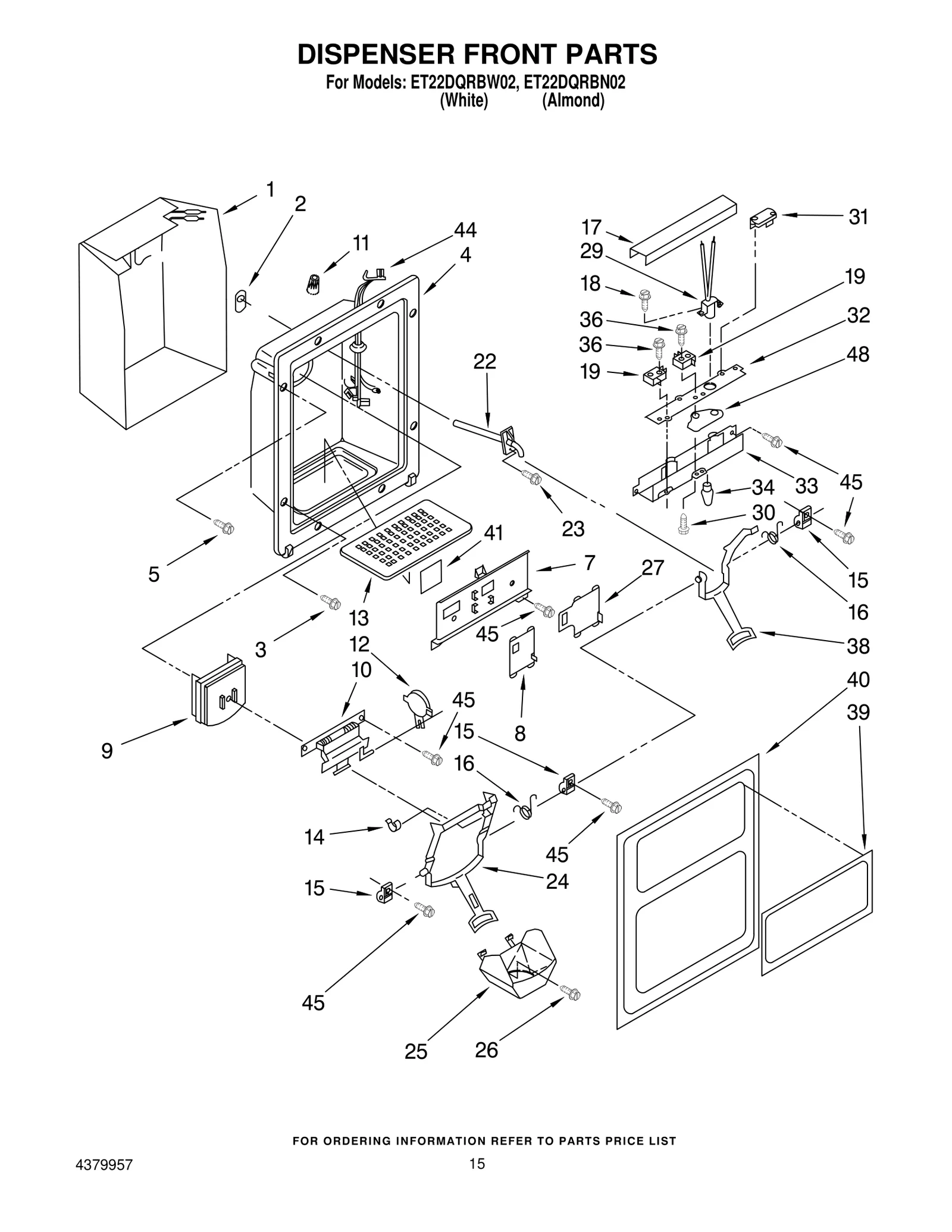 DISPENSER FRONT PARTS